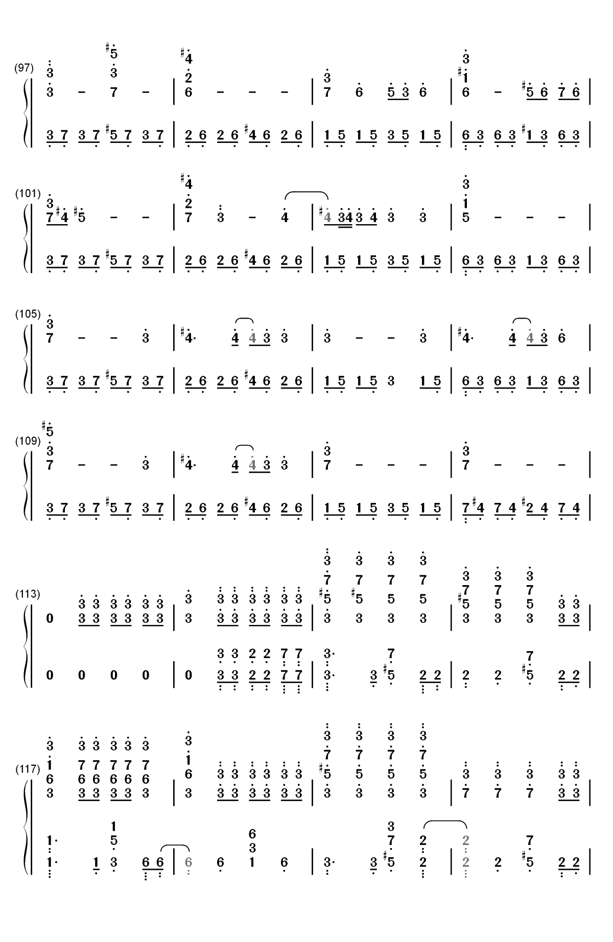 POP STARS-英雄联盟KDA全新单曲双手简谱预览6