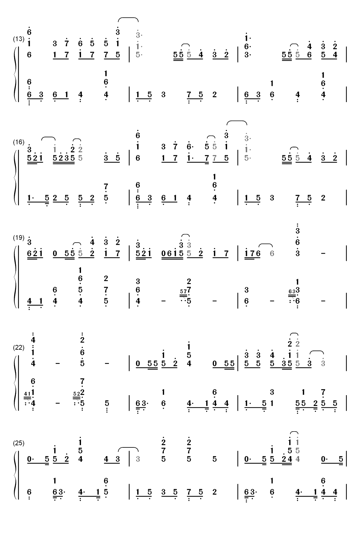 Everything I Need-海王片尾曲双手简谱预览2