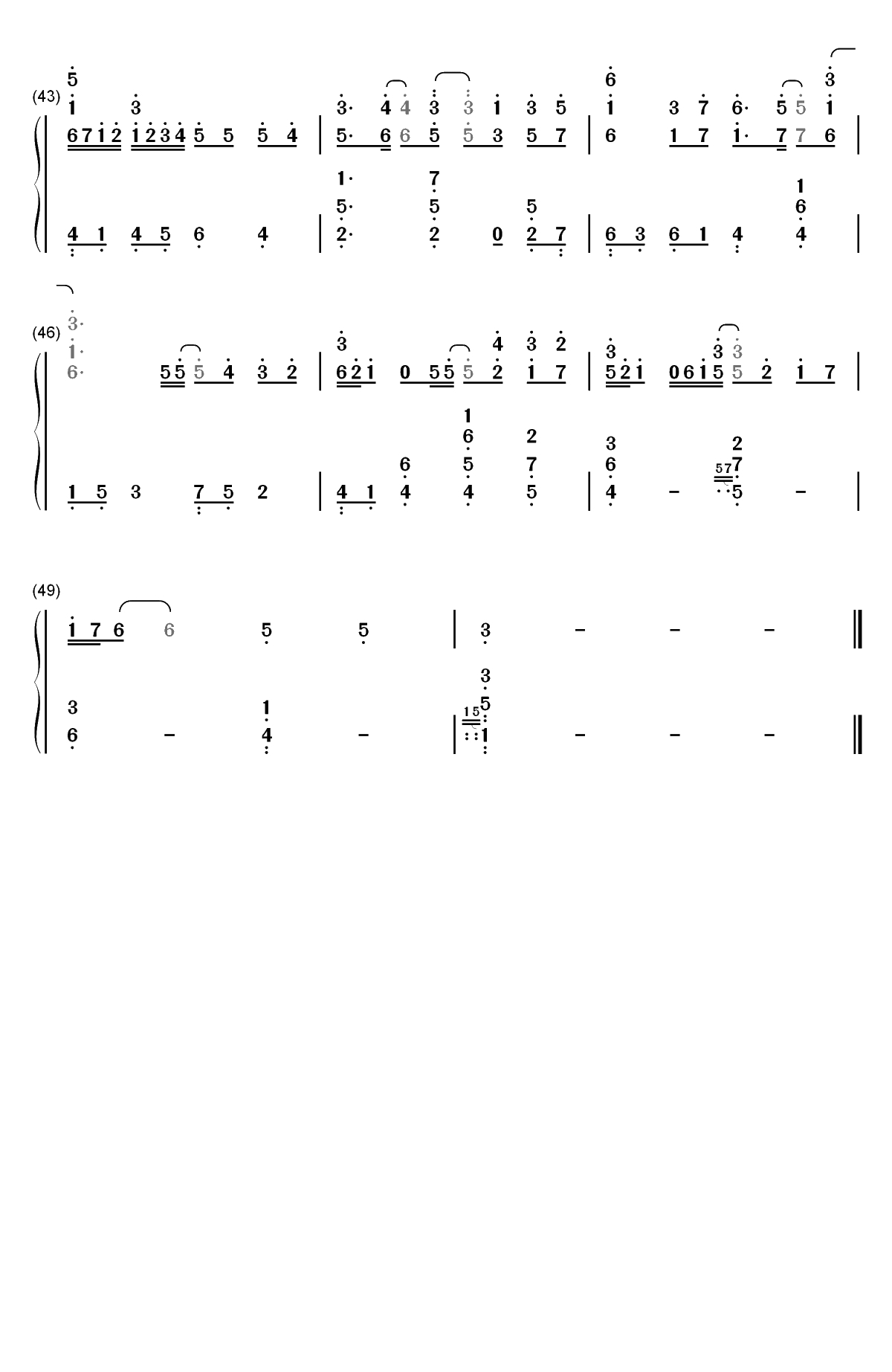 Everything I Need-海王片尾曲双手简谱预览4