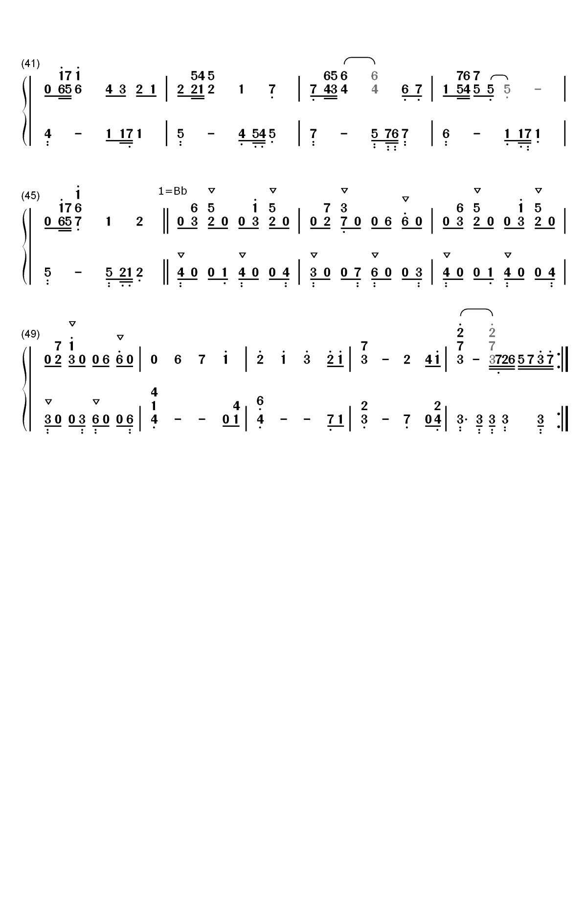 Distant Roads-火焰之纹章圣魔之光石BGM双手简谱预览3