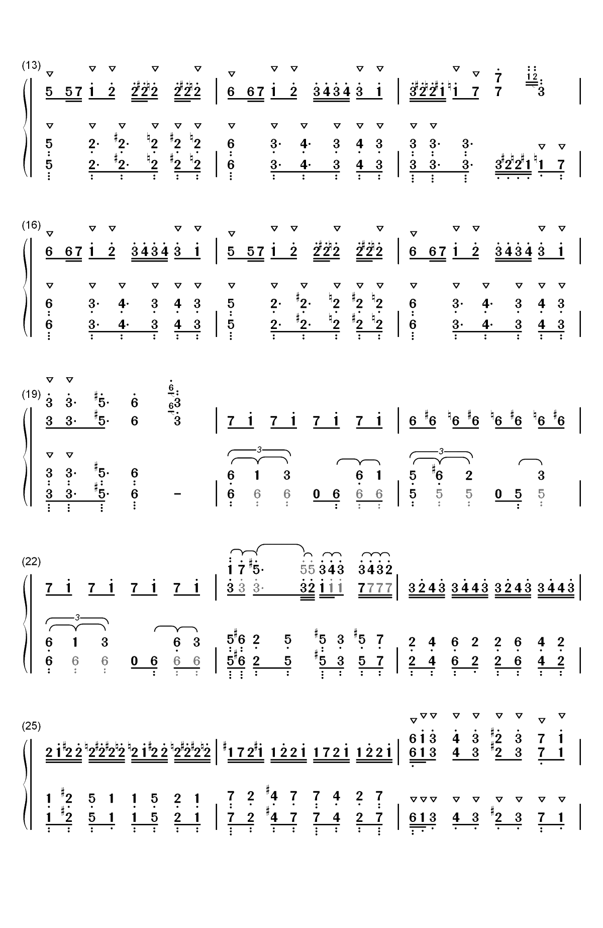 幽灵盛典-电子曲风双手简谱预览2