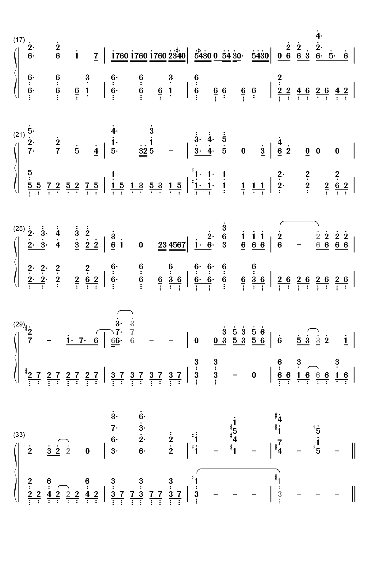 徒花ネクロマンシー-佐贺偶像是传奇OP双手简谱预览2