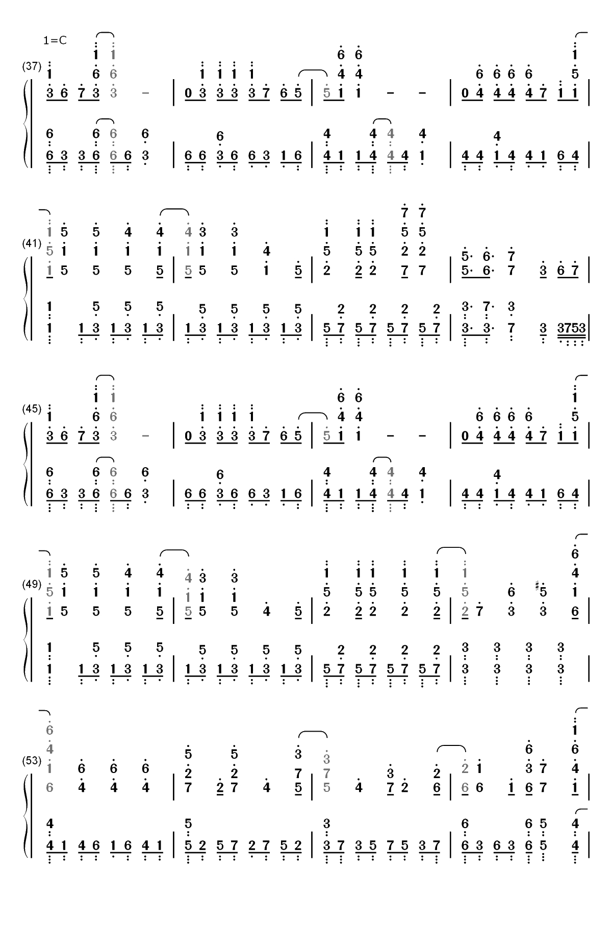 徒花ネクロマンシー-佐贺偶像是传奇OP双手简谱预览3