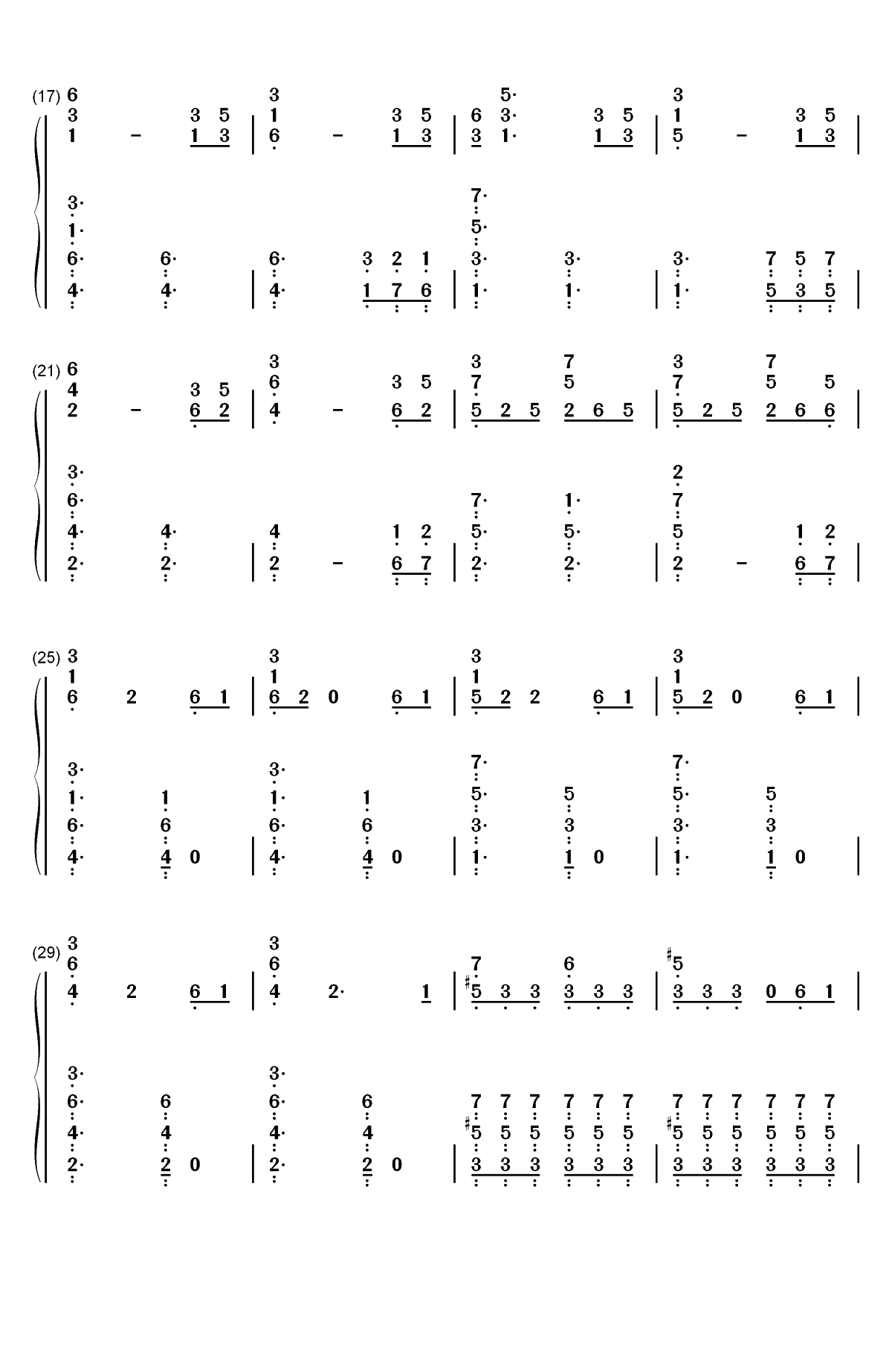 Idontwannabeyouanymore-Billie Eilish双手简谱预览2