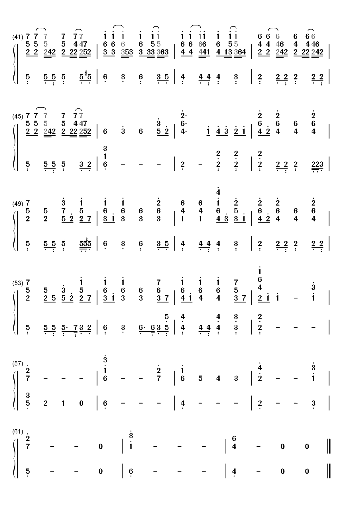 Lost on You-LP双手简谱预览3