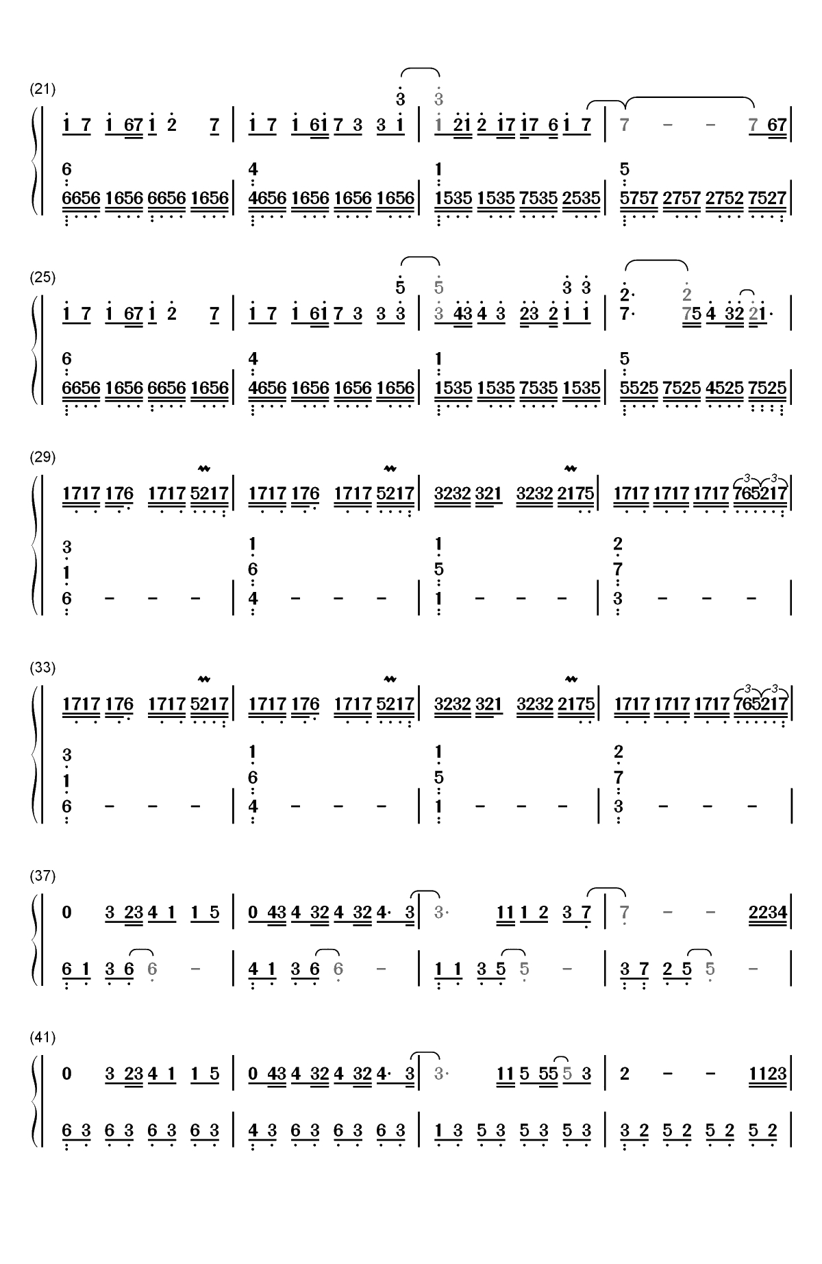 漂流-惊涛飓浪中国区推广曲-句句入心好听至极双手简谱预览2