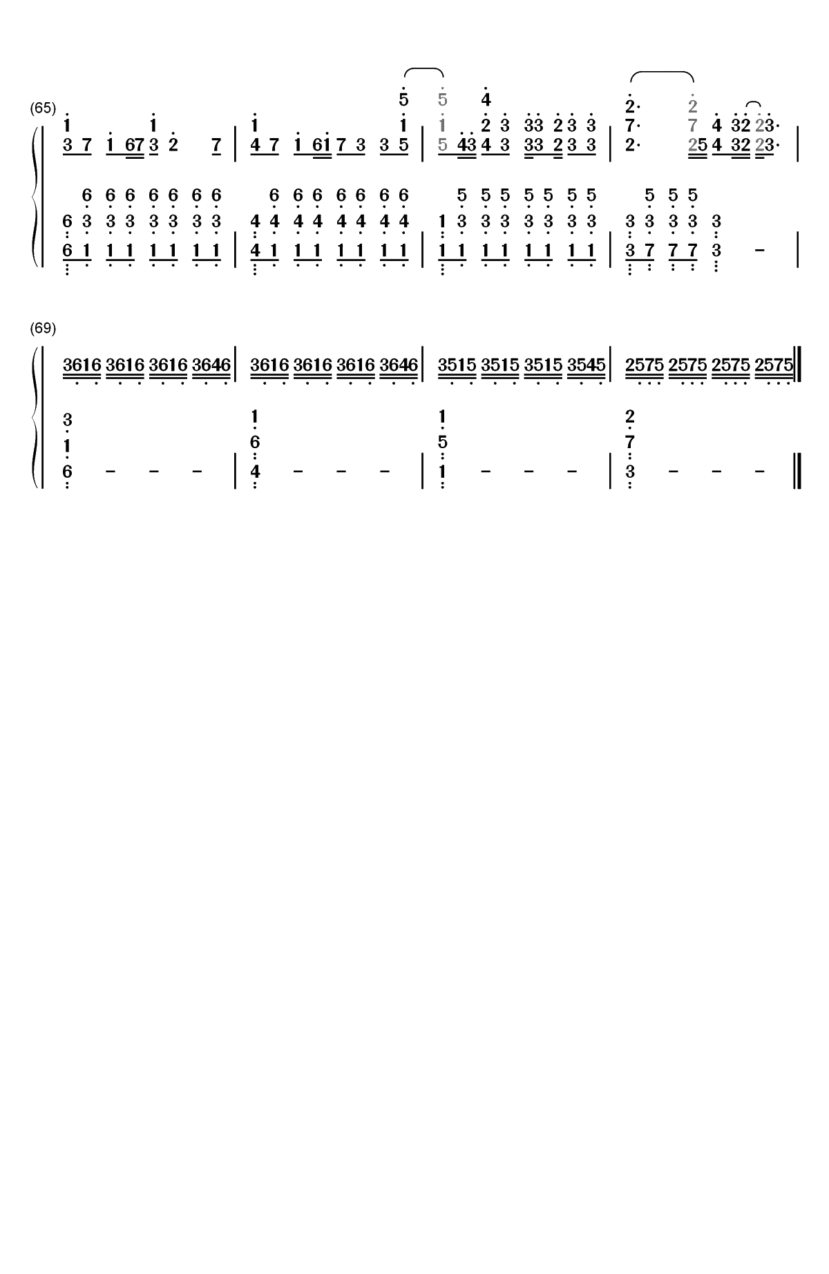 漂流-惊涛飓浪中国区推广曲-句句入心好听至极双手简谱预览4