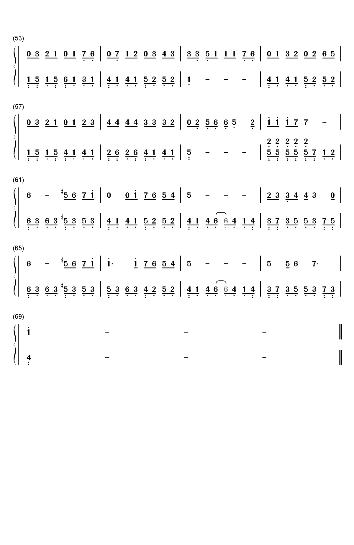 告别校园时-李克勤双手简谱预览3