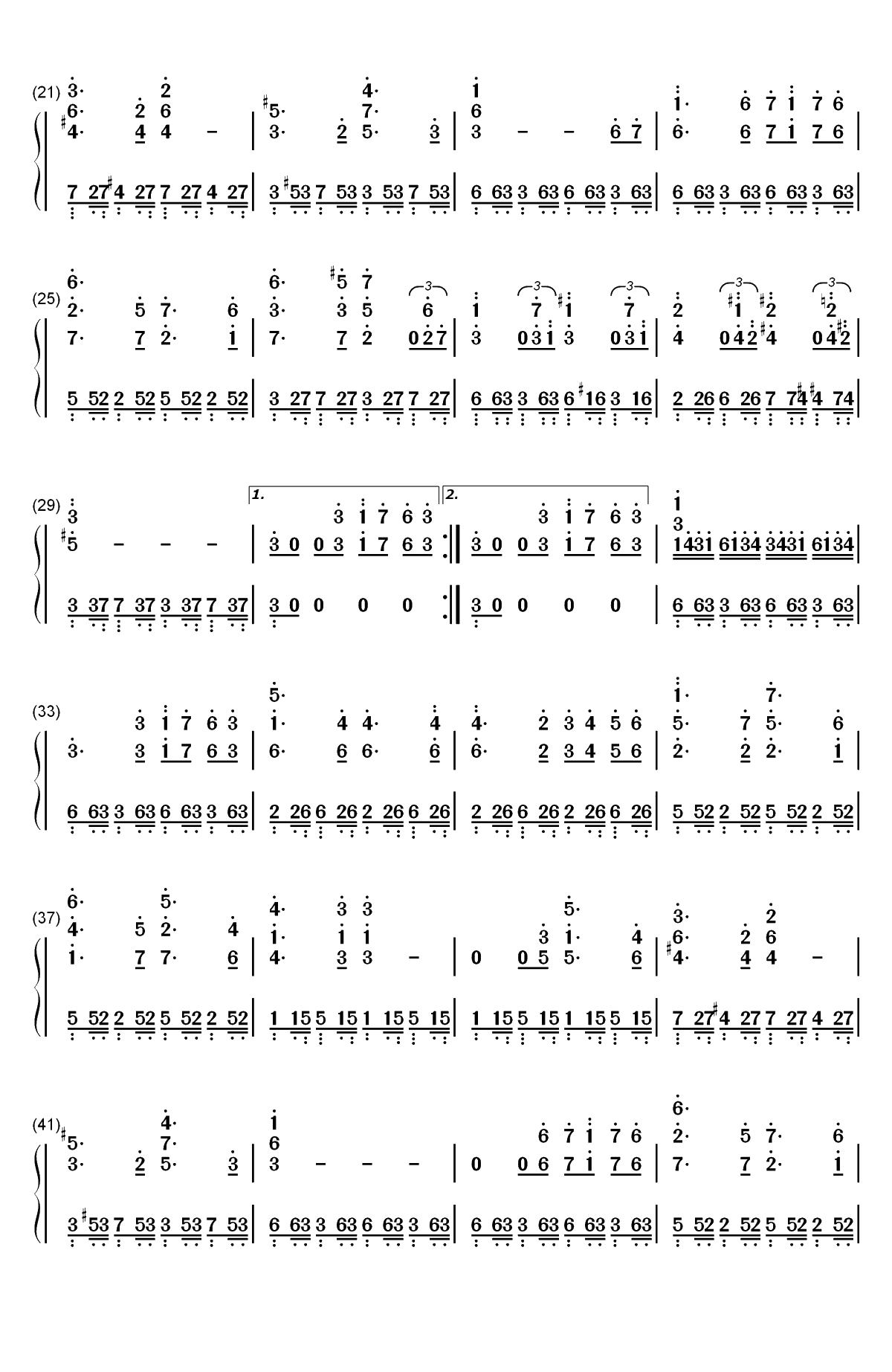 El Bimbo-Paul Mauriat双手简谱预览2