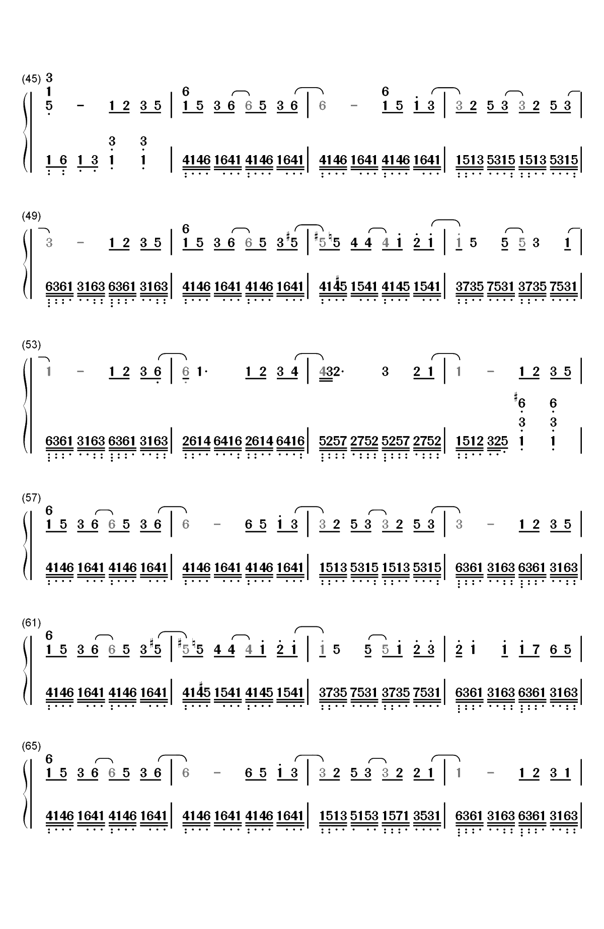 水星记-独奏谱双手简谱预览3