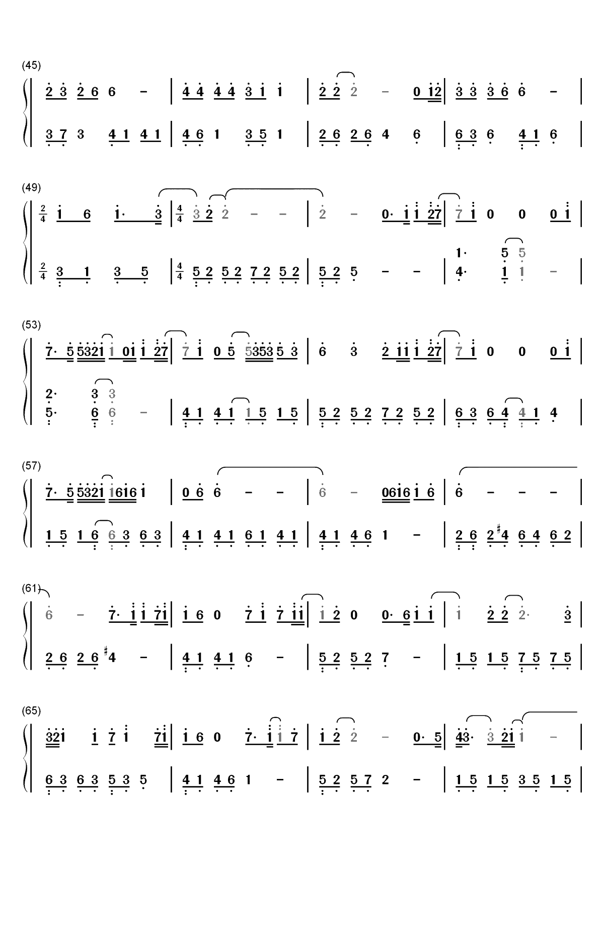 遗书-曾经看不开的不一定都要释怀双手简谱预览3