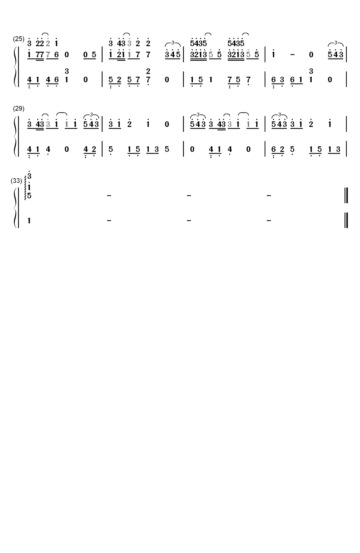 我喜欢你-陈意涵双手简谱预览2