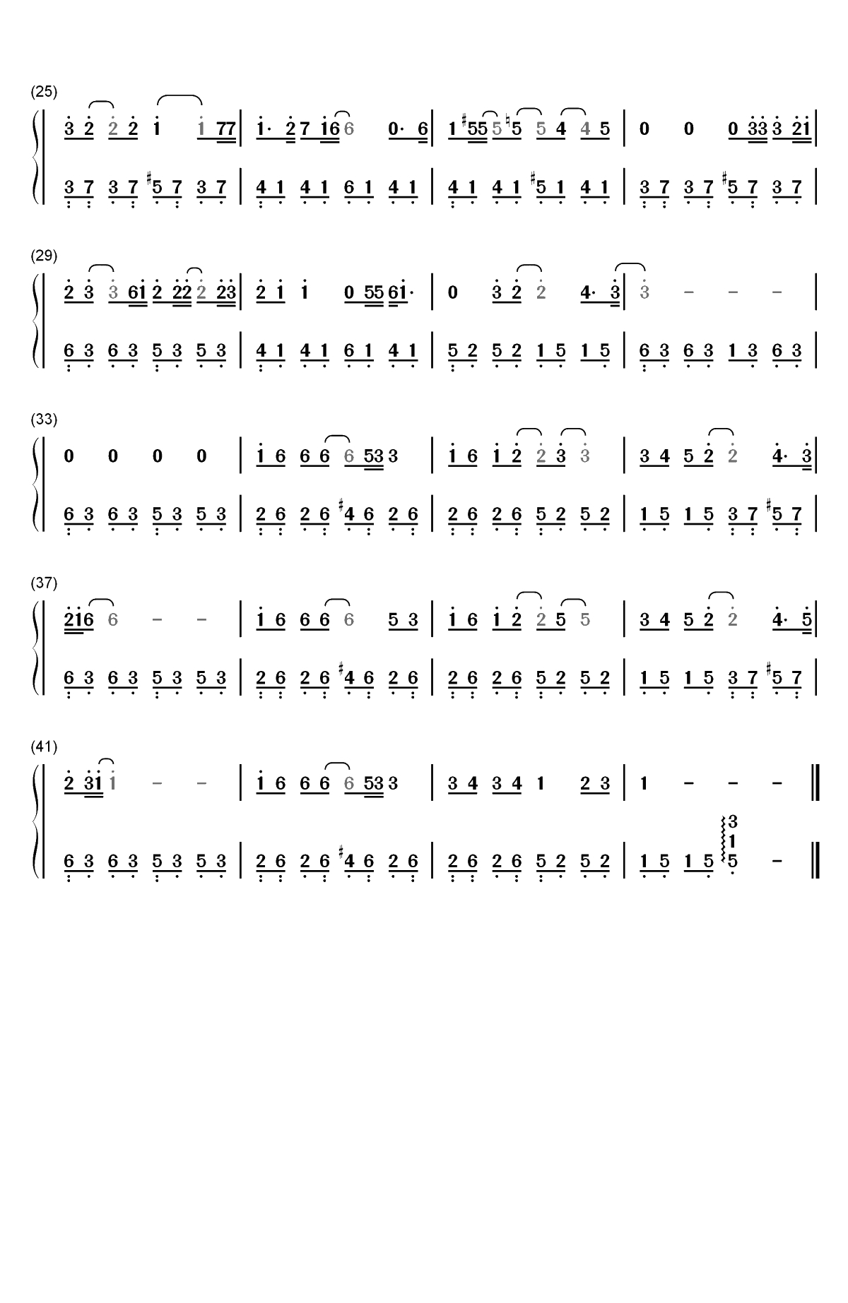 时间停了-打动了多少少女的心双手简谱预览2