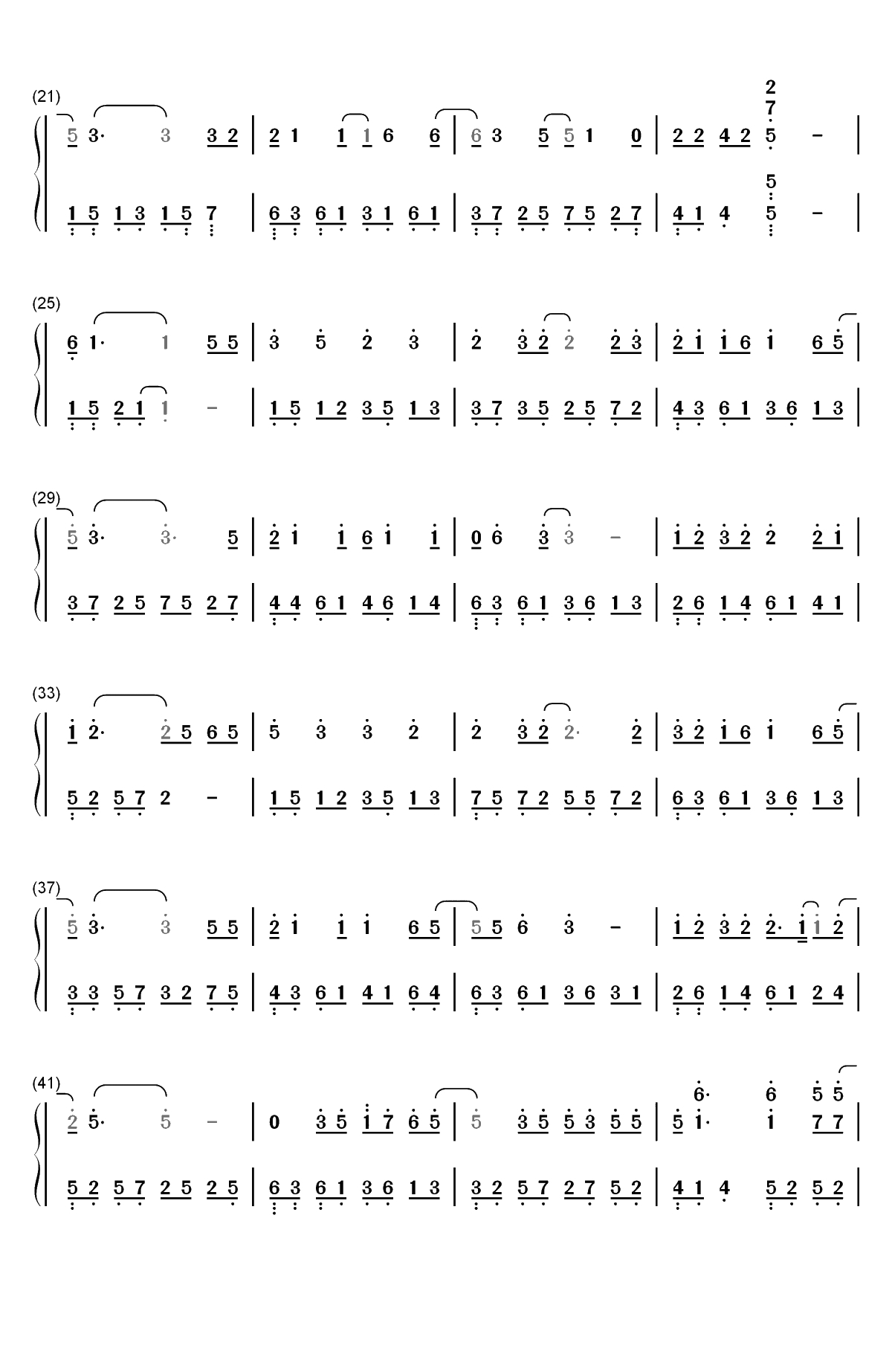 别再闹了-来电狂响暖冬主题曲双手简谱预览2