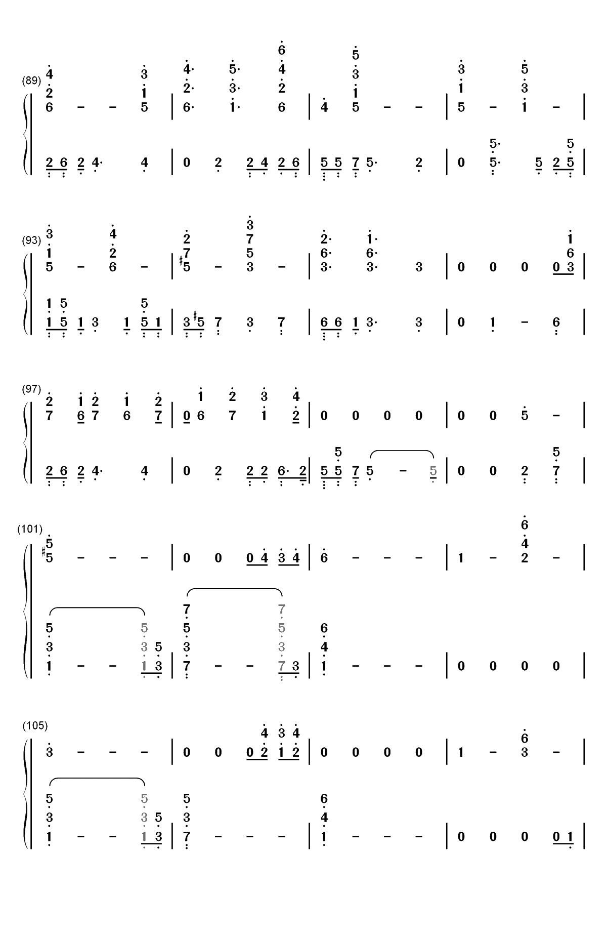 Come Out and Play-Billie Eilish双手简谱预览5