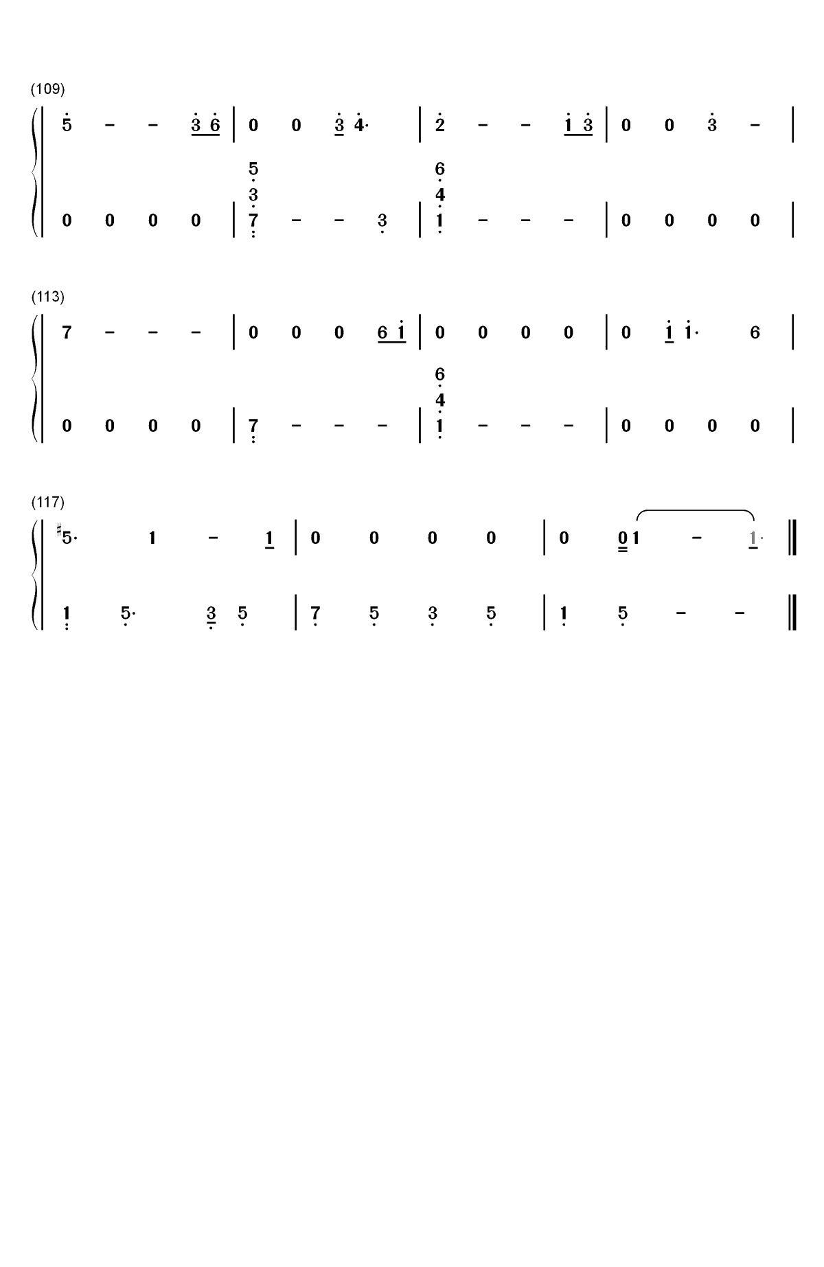 Come Out and Play-Billie Eilish双手简谱预览6