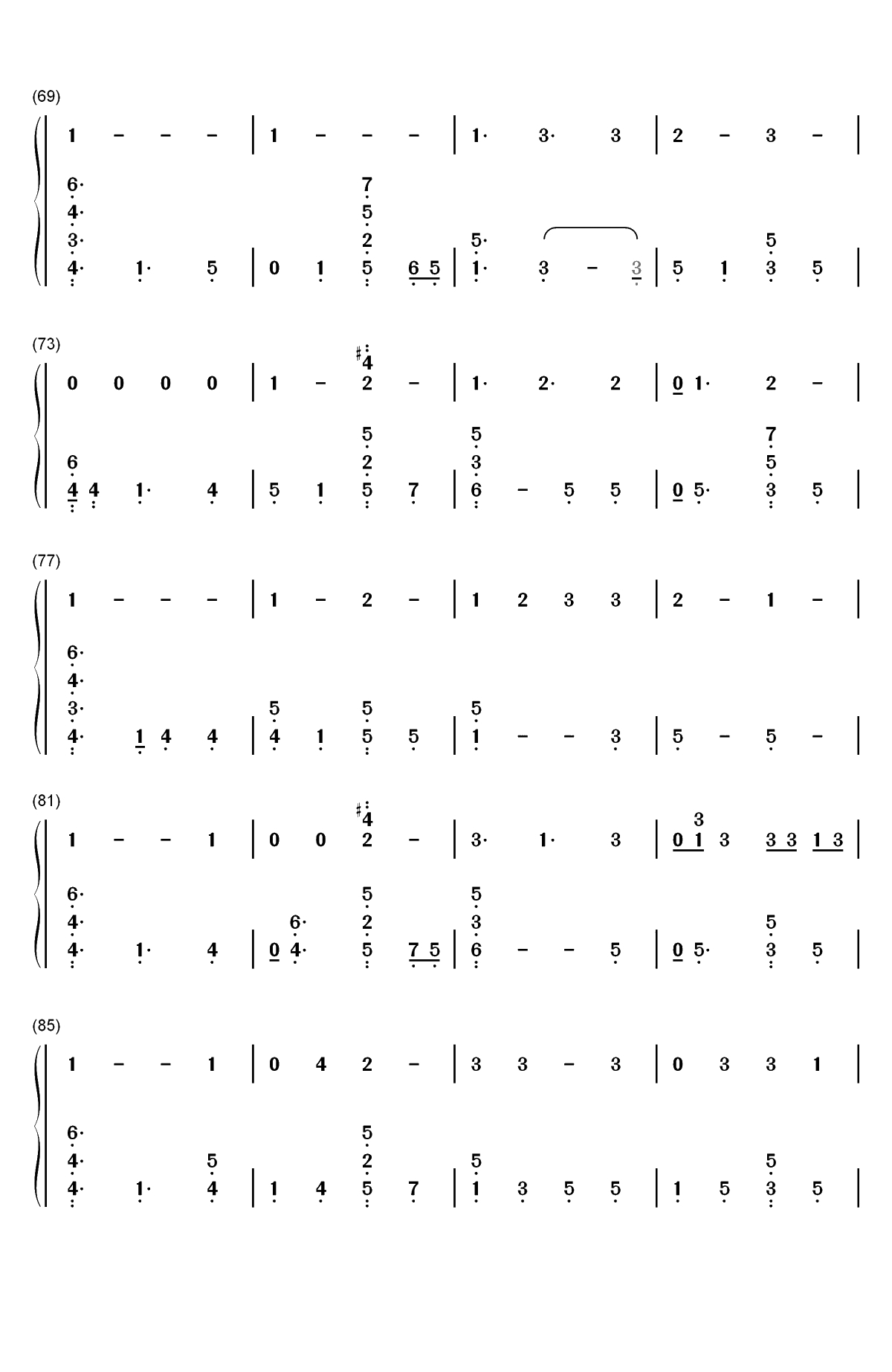 Beach House-The Chainsmokers双手简谱预览4