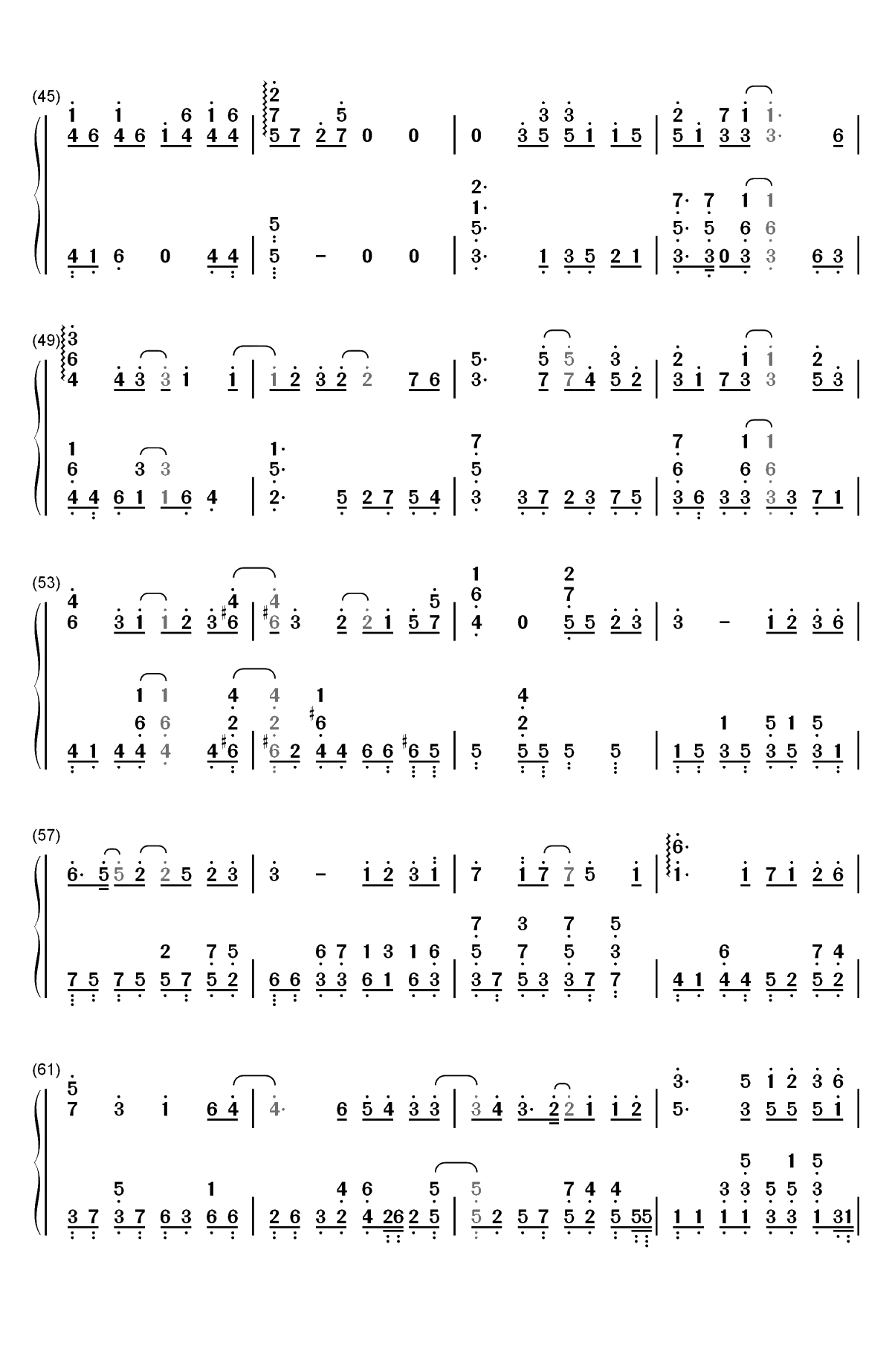 独家记忆-蒙面唱将猜猜猜第9期双手简谱预览3