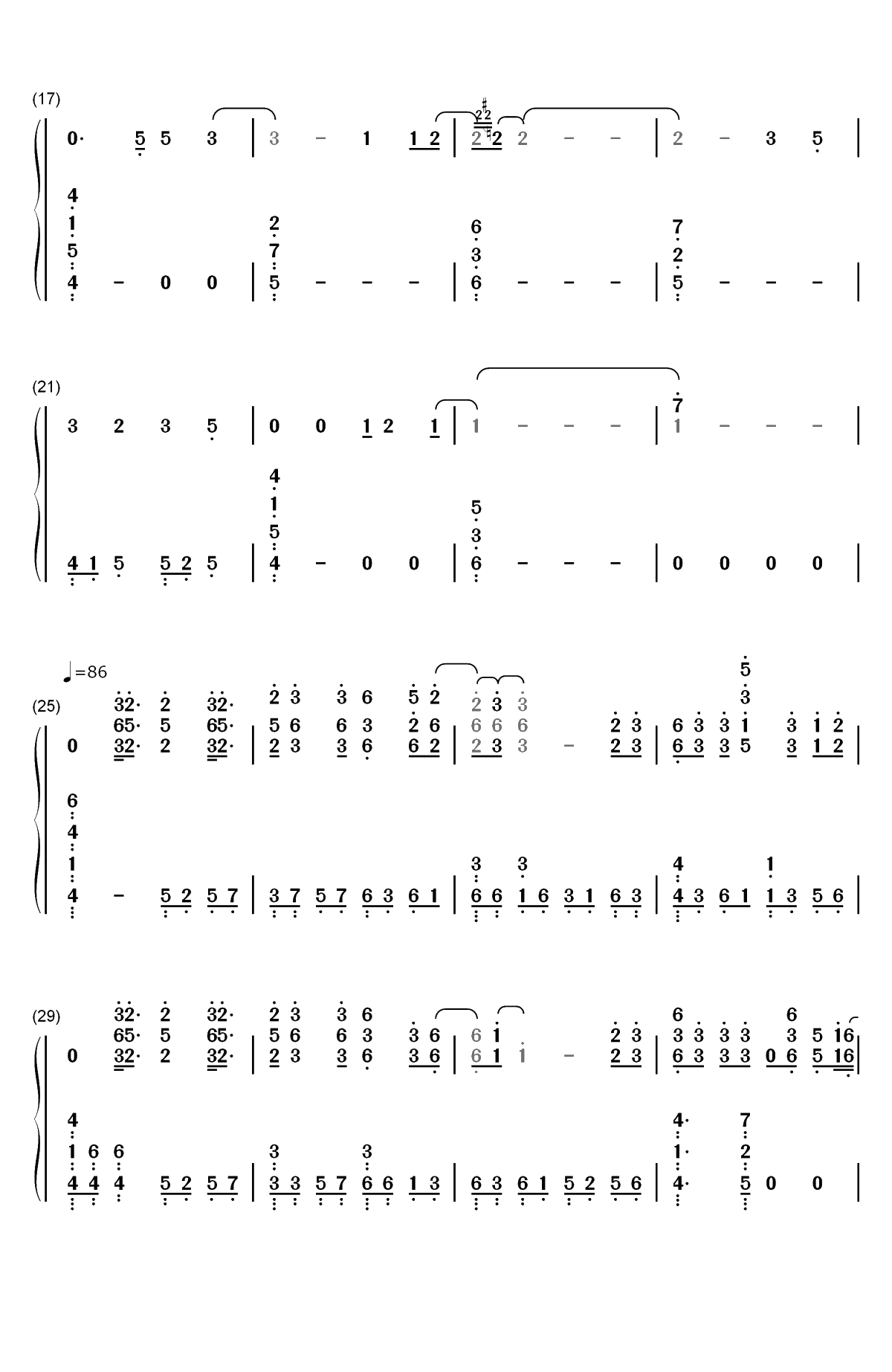 山海-被震撼到了太惊艳双手简谱预览2