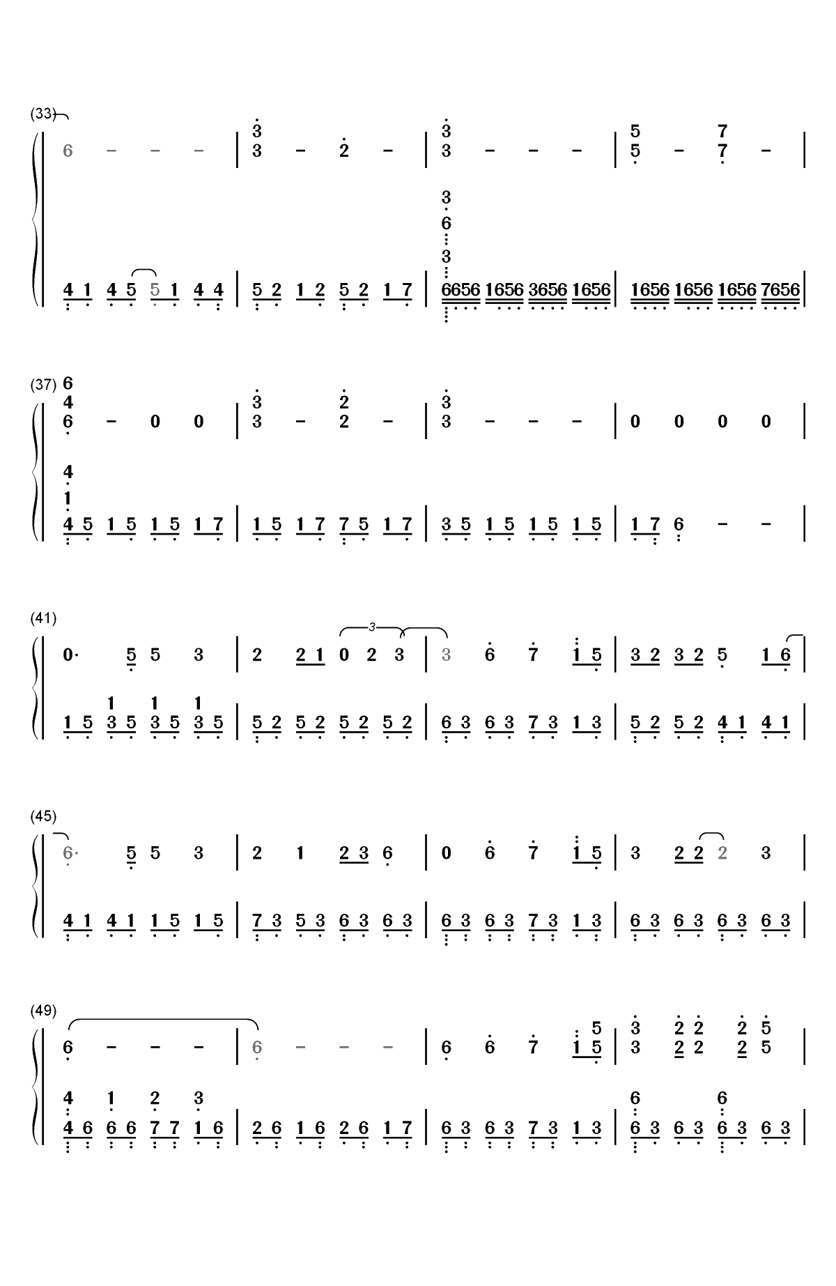 山海-被震撼到了太惊艳双手简谱预览3