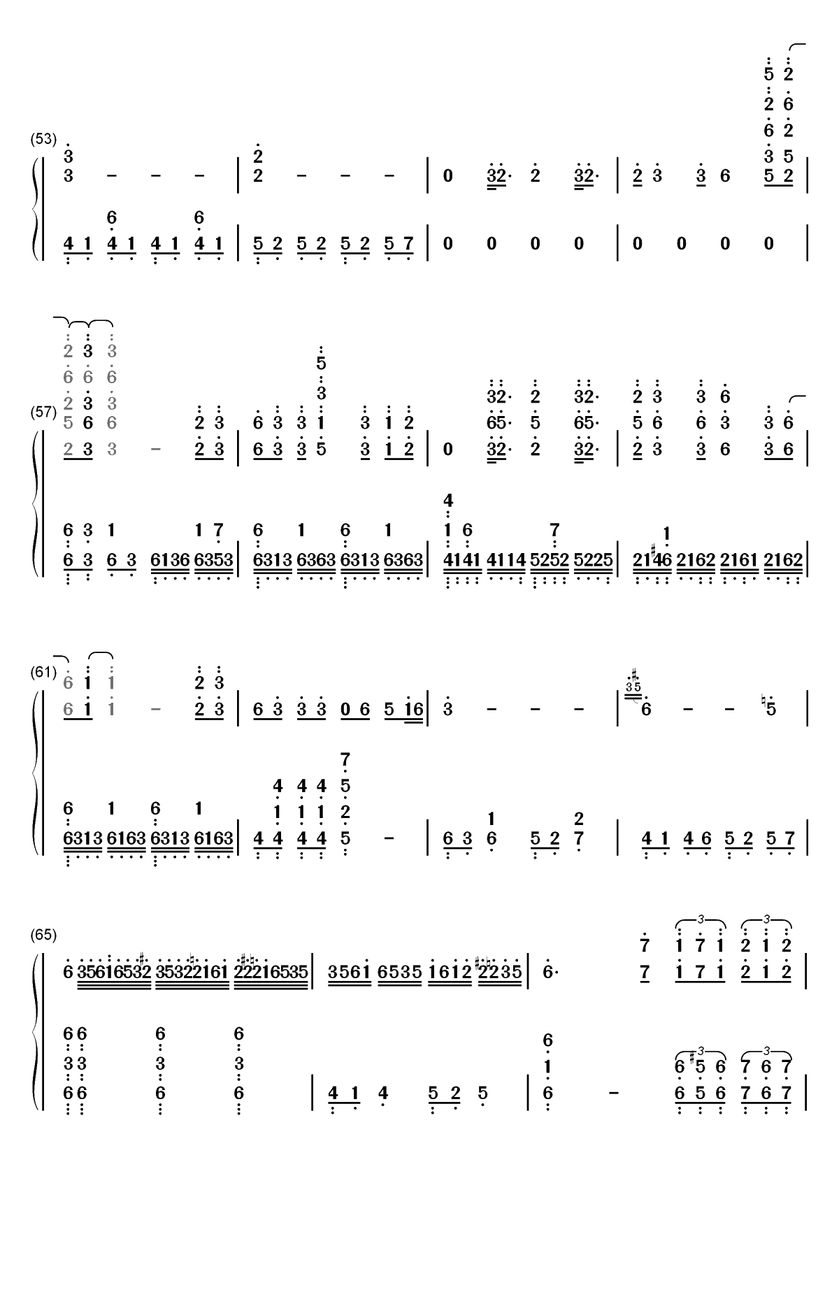 山海-被震撼到了太惊艳双手简谱预览4