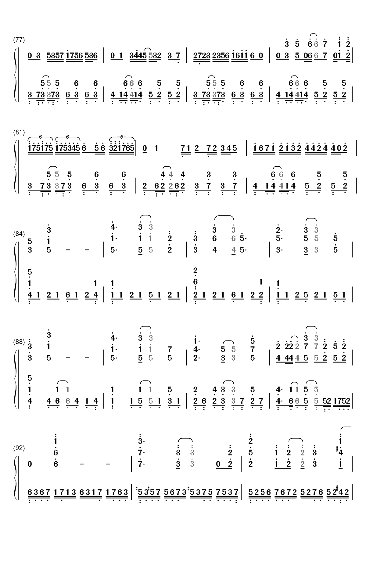 Hectopascal-终将成为你ED双手简谱预览5