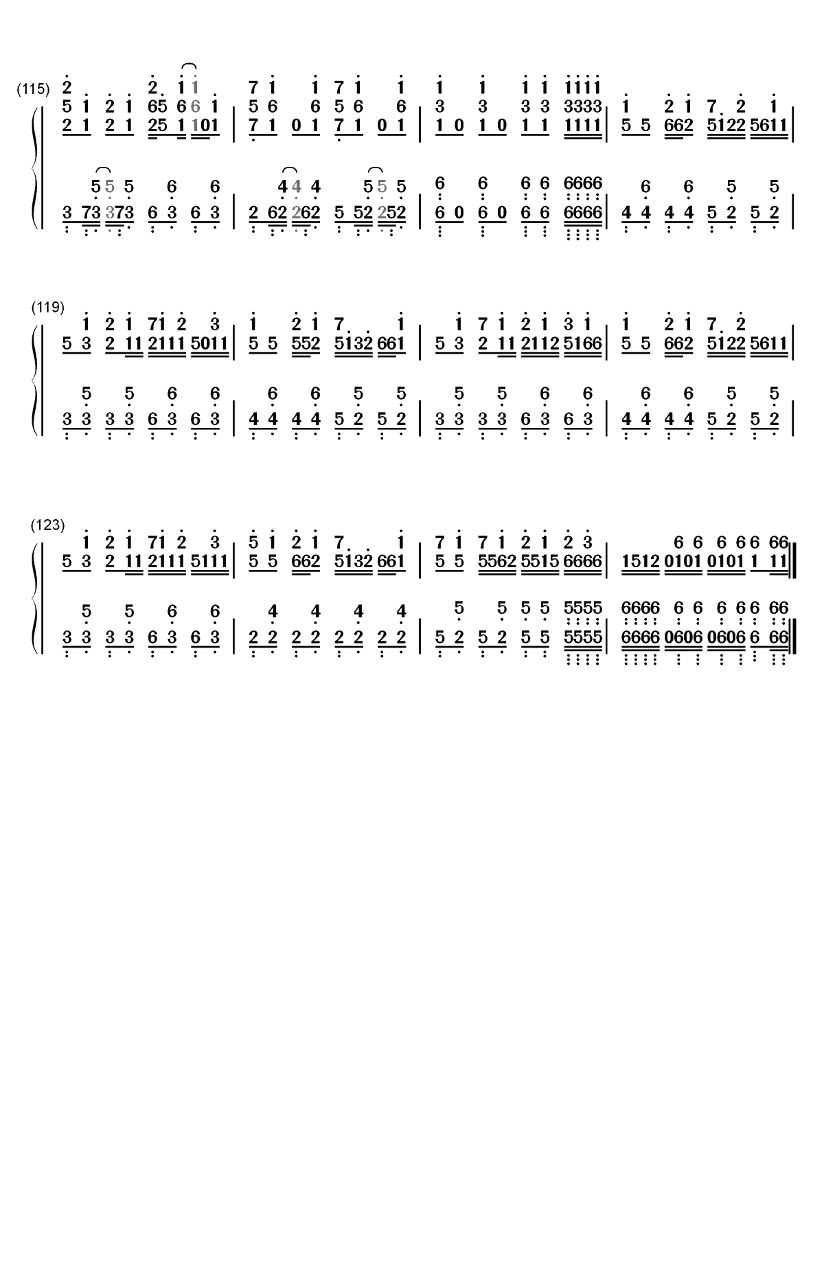 Hectopascal-终将成为你ED双手简谱预览7