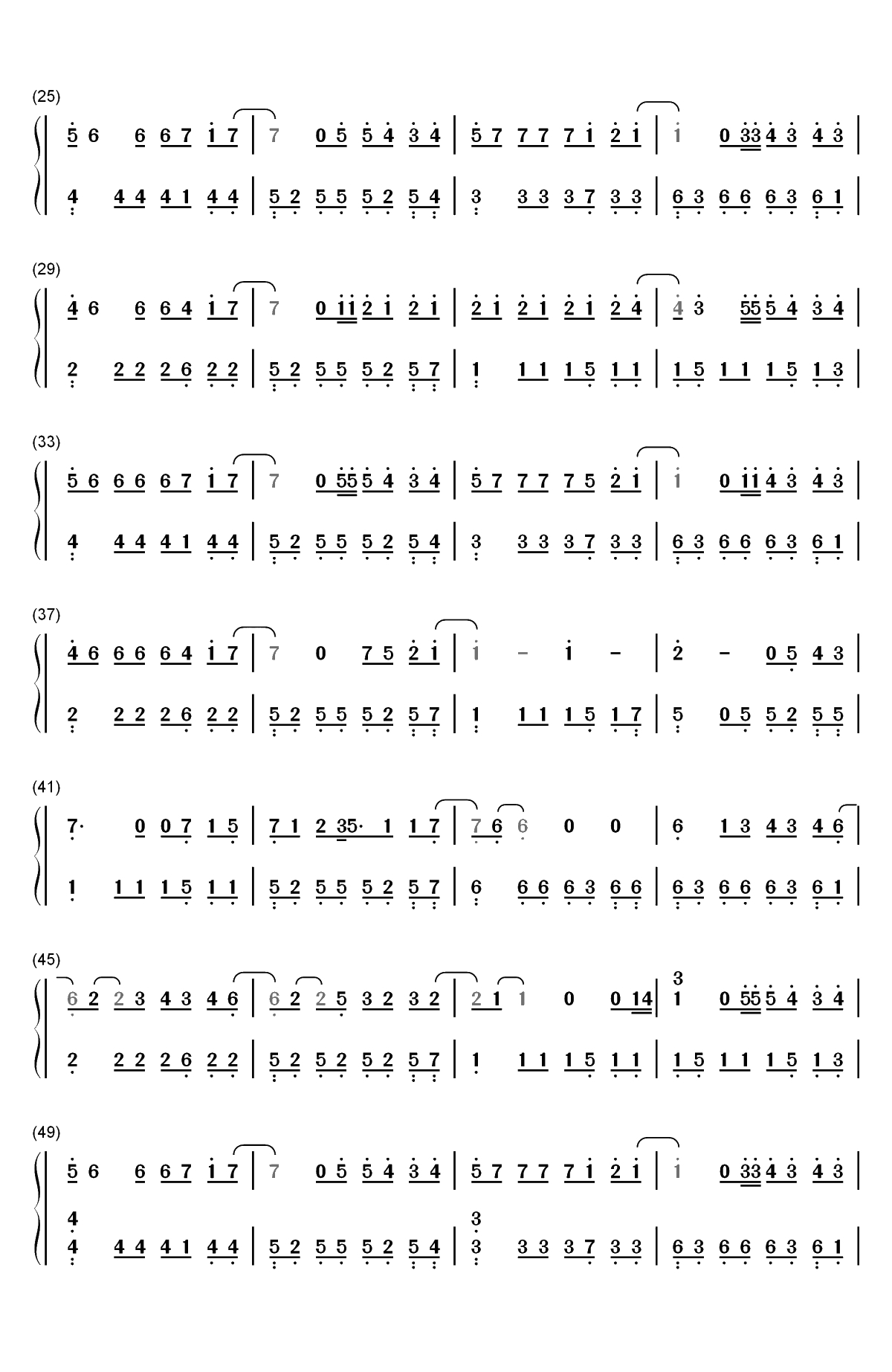 演员-金龙鱼原声版双手简谱预览2