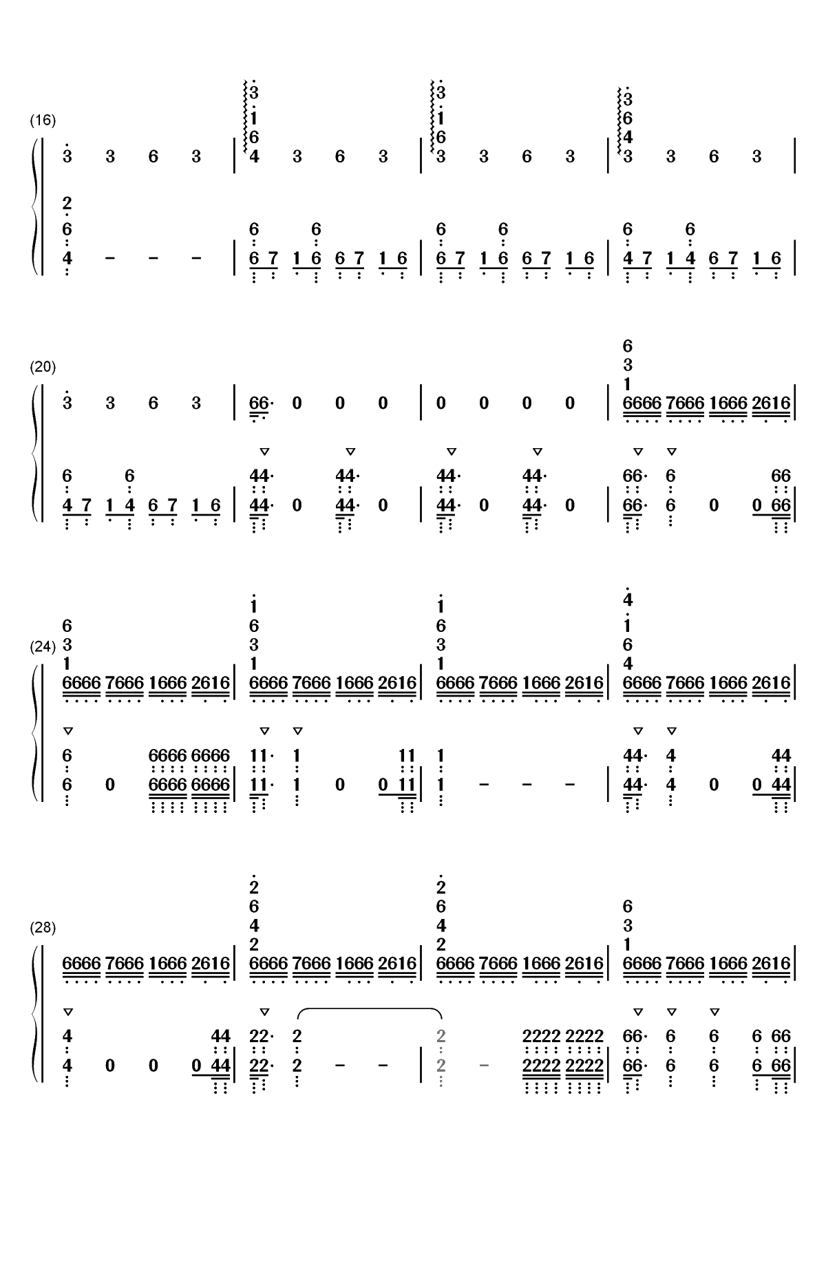 复仇者联盟4终局之战-官方预告音乐双手简谱预览2