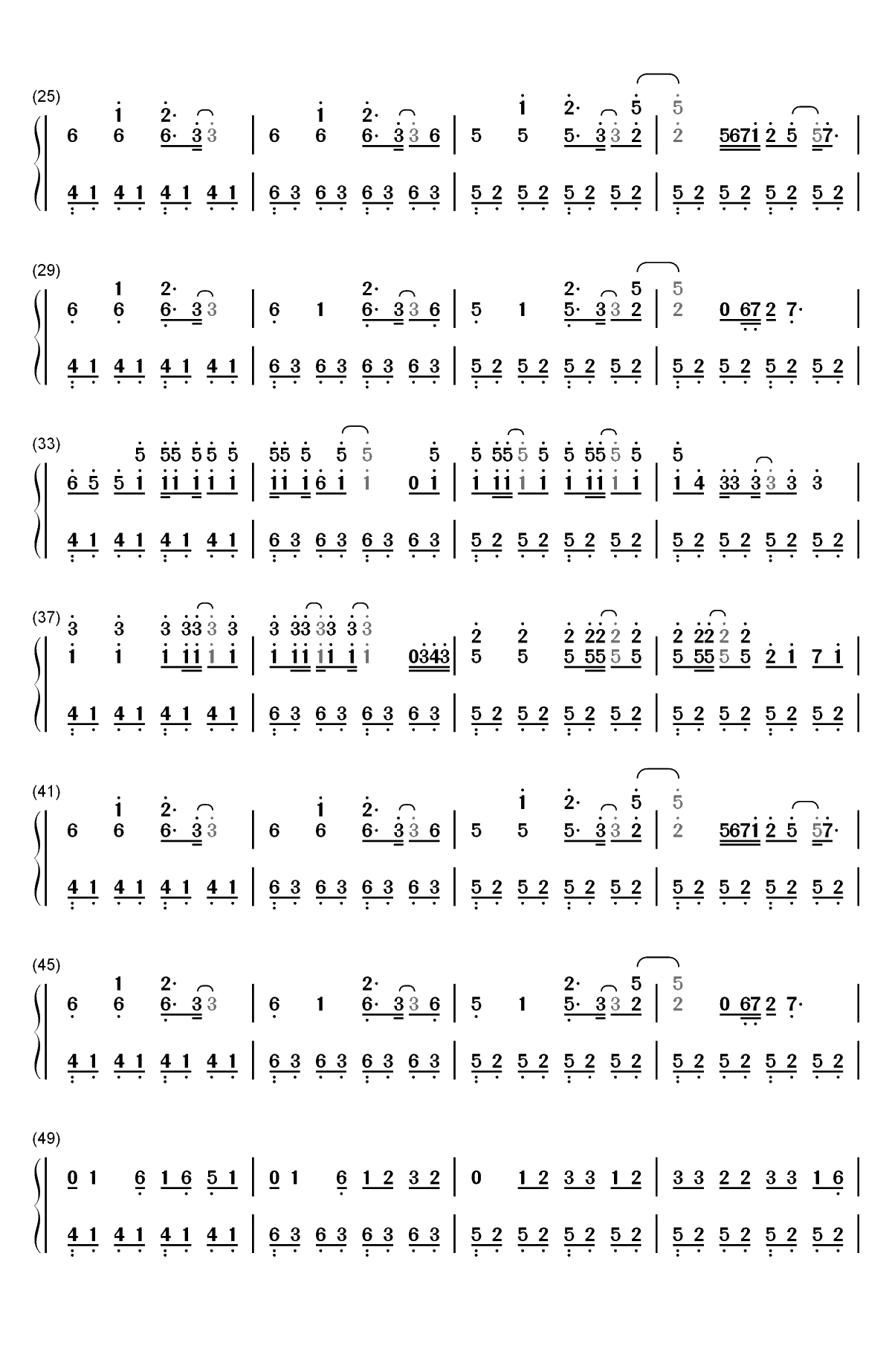 Shots-Imagine Dragons双手简谱预览2