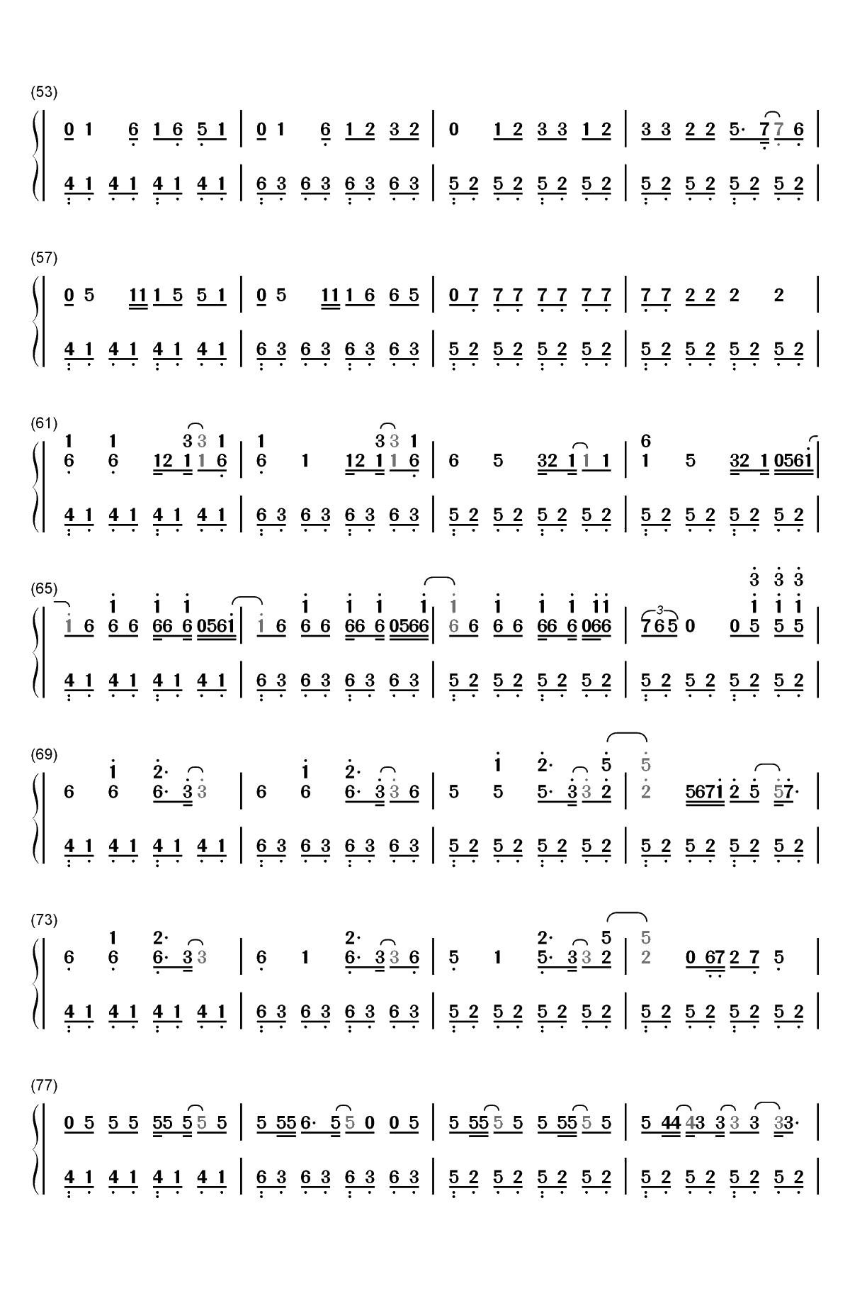 Shots-Imagine Dragons双手简谱预览3