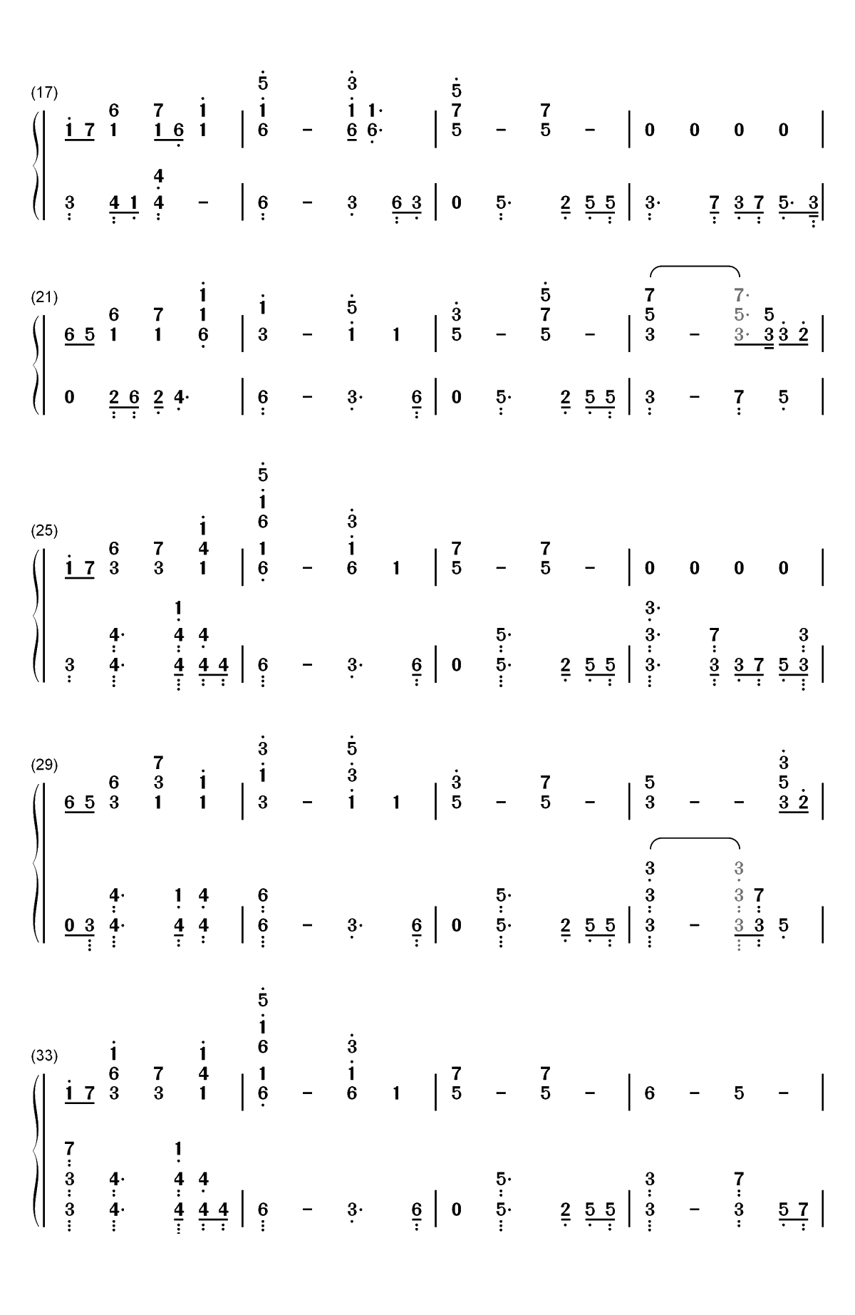 Jocelyn Flores-XXXTentacion双手简谱预览2