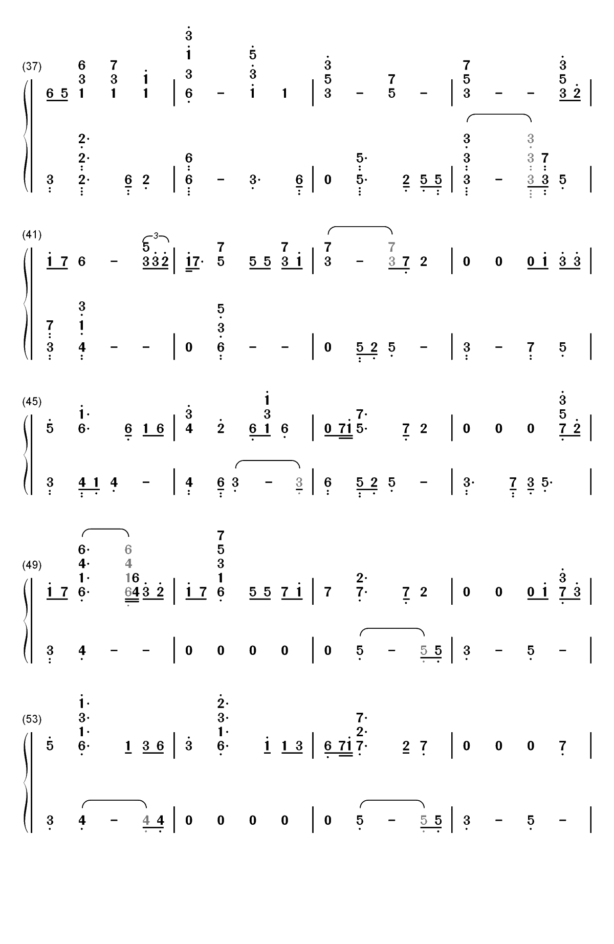 Jocelyn Flores-XXXTentacion双手简谱预览3