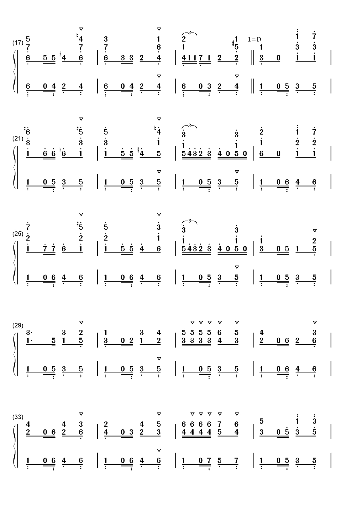 Habanera-歌剧卡门双手简谱预览2