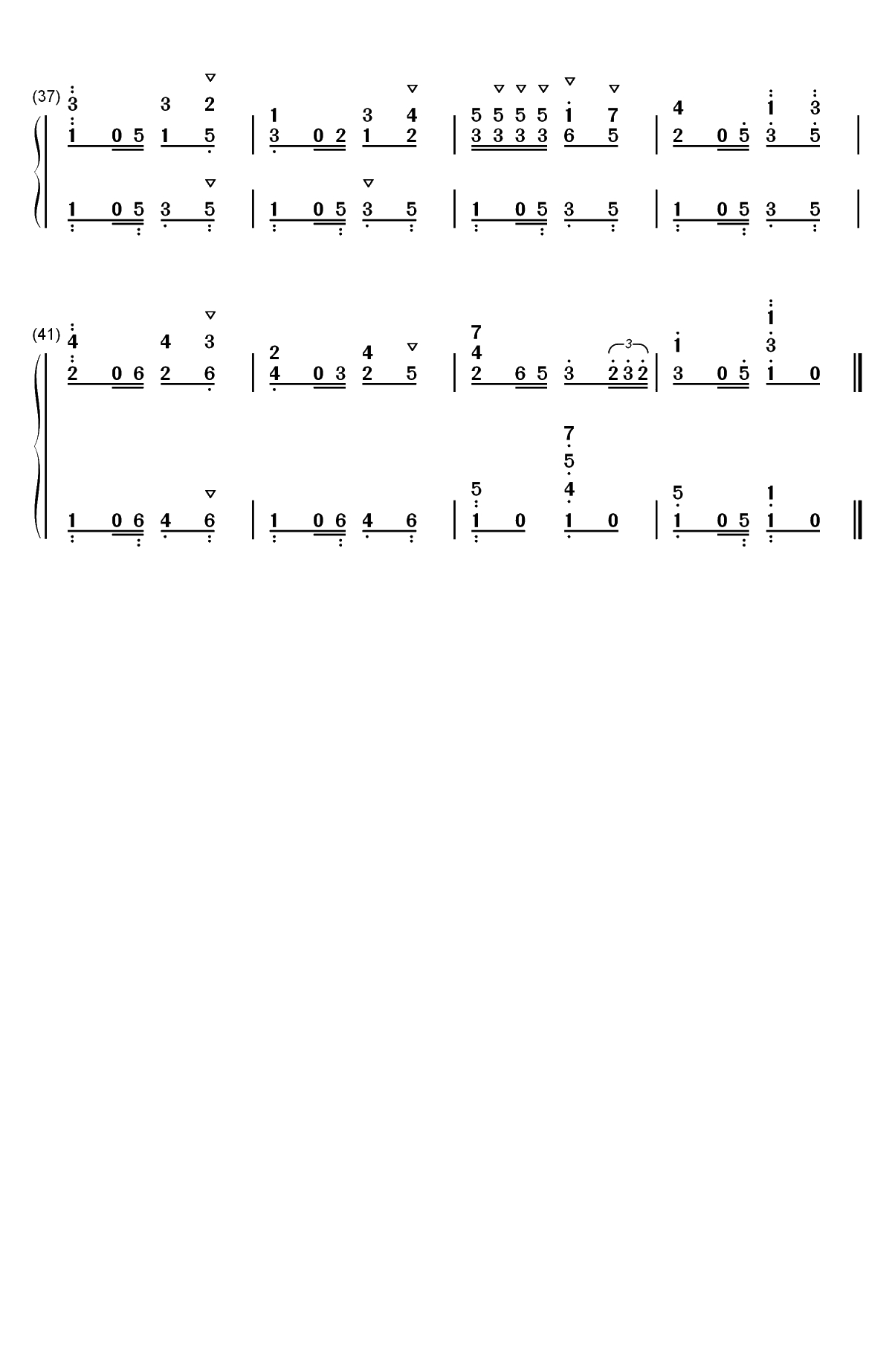 Habanera-歌剧卡门双手简谱预览3