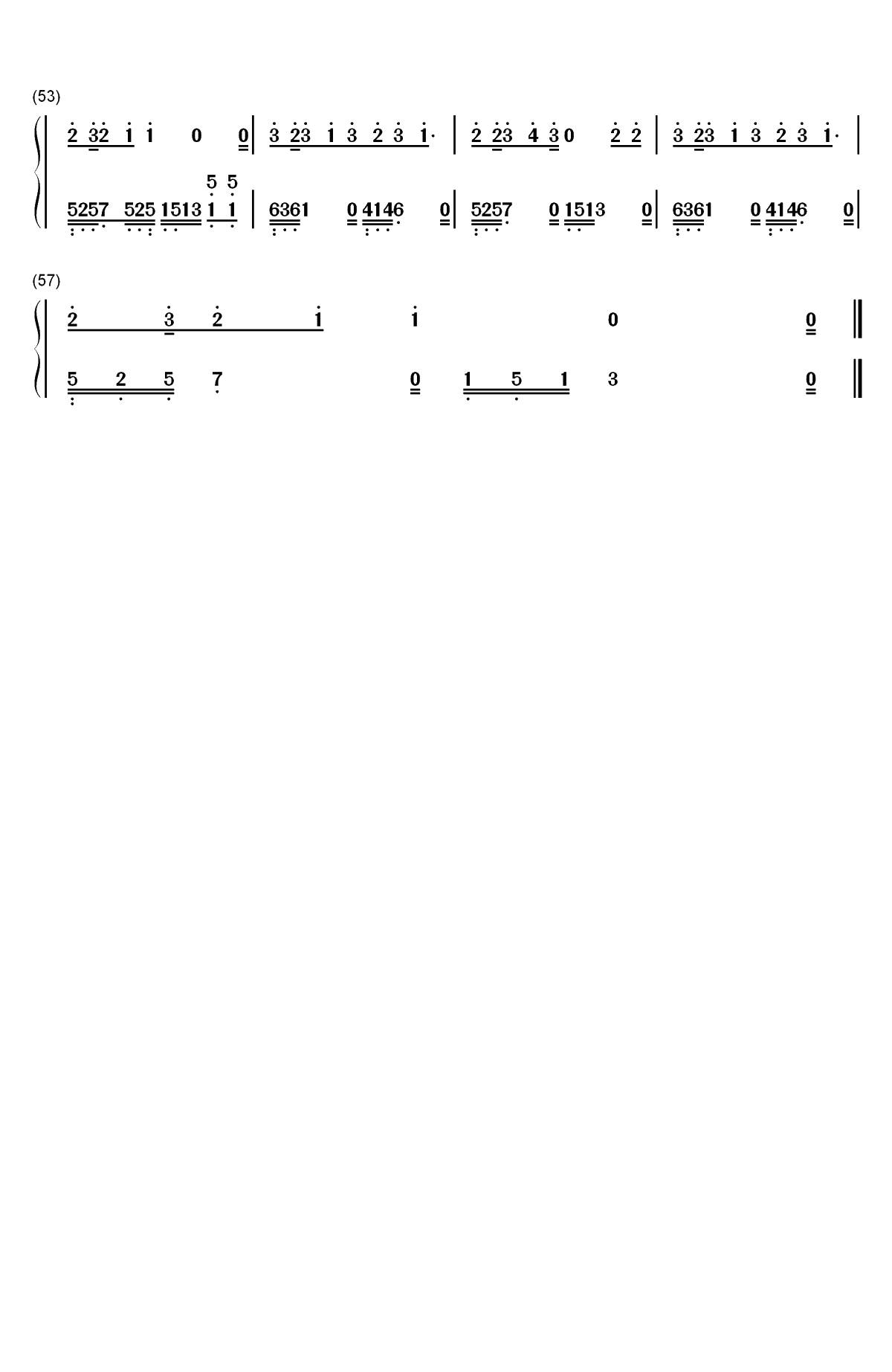 勇敢爱-无法拥抱的你片头曲双手简谱预览3