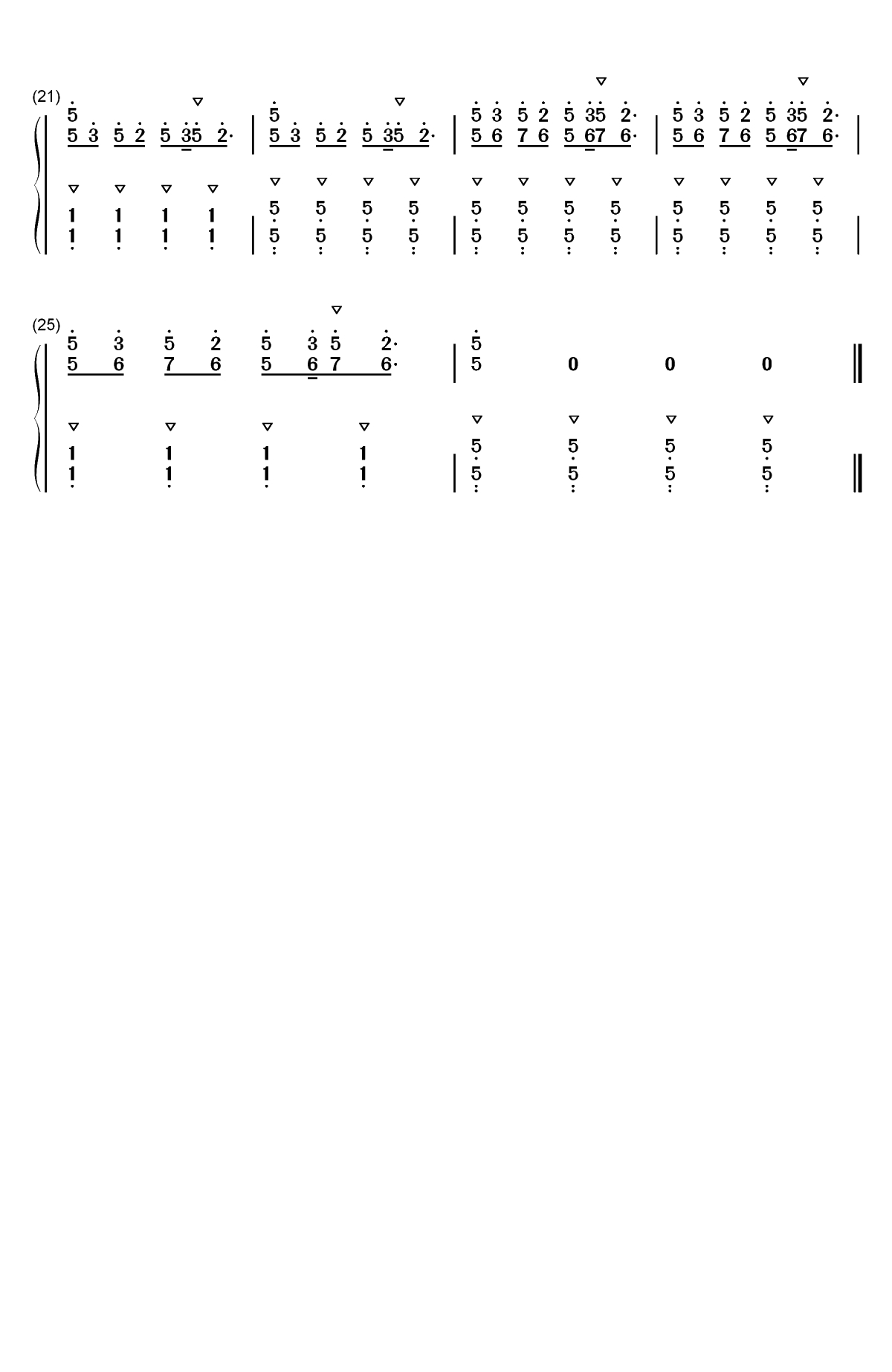 The Run And Go-Twenty One Pilots双手简谱预览2