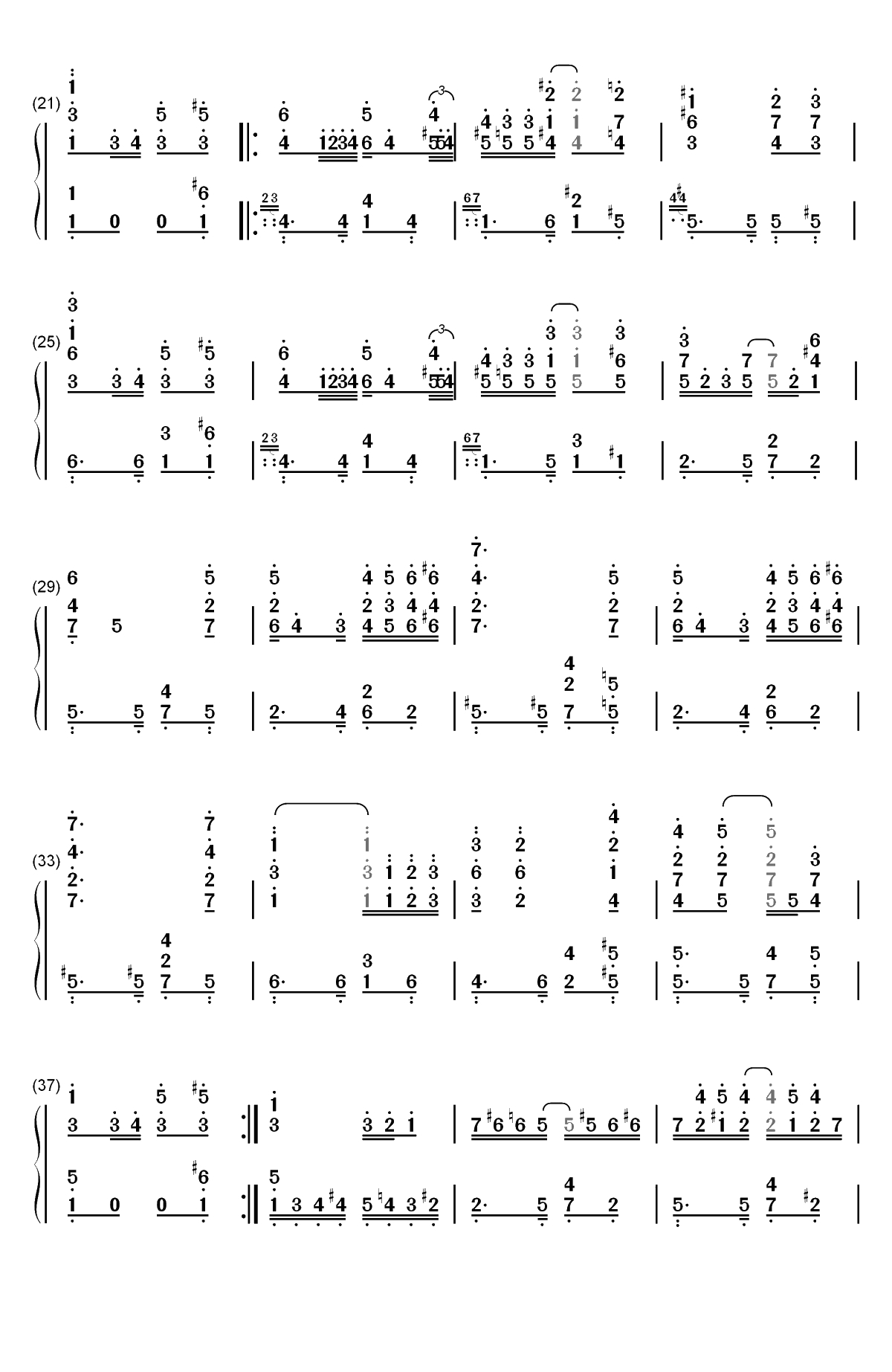 Solace-安慰-生化奇兵无限BGM双手简谱预览2