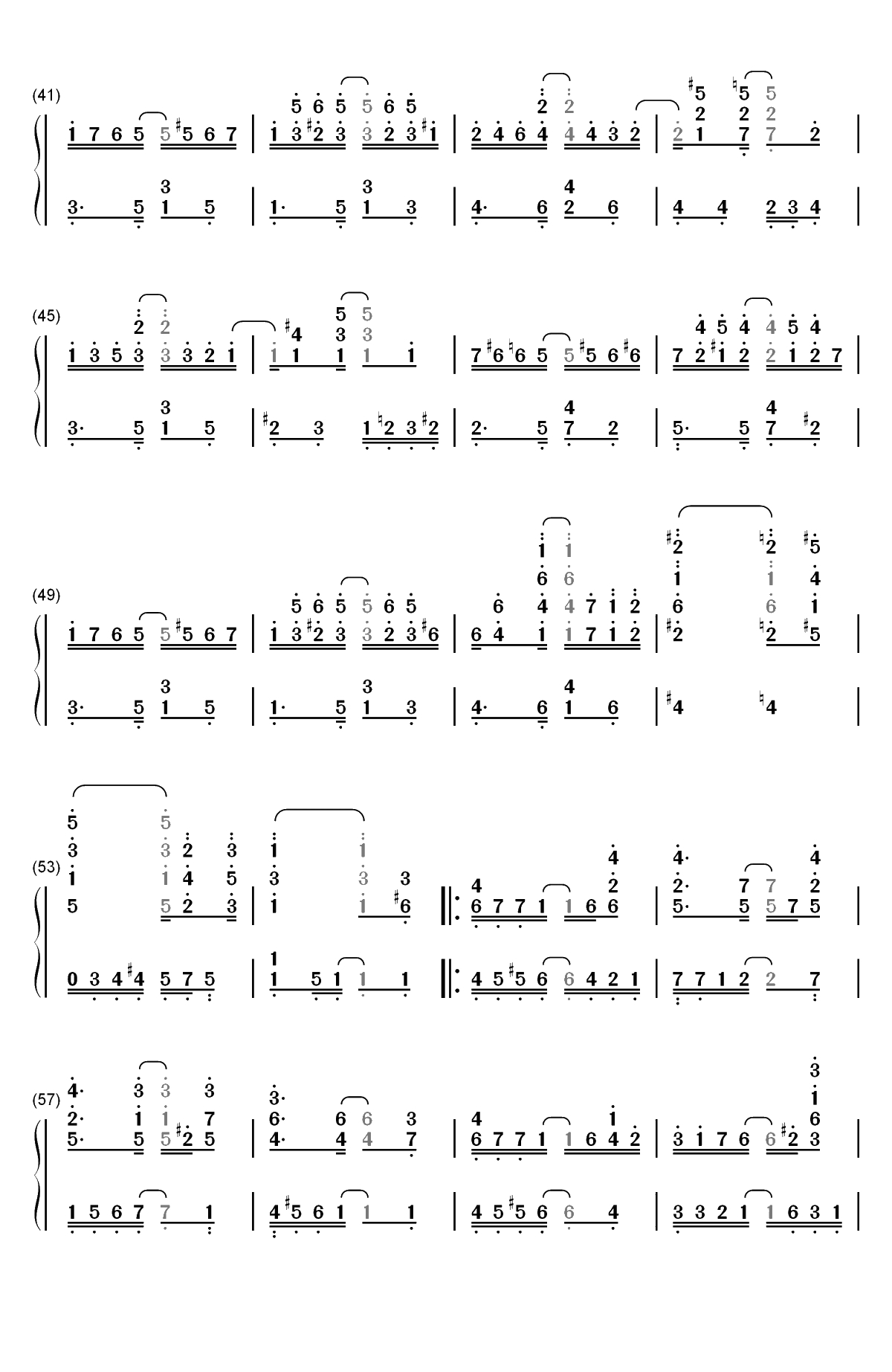Solace-安慰-生化奇兵无限BGM双手简谱预览3