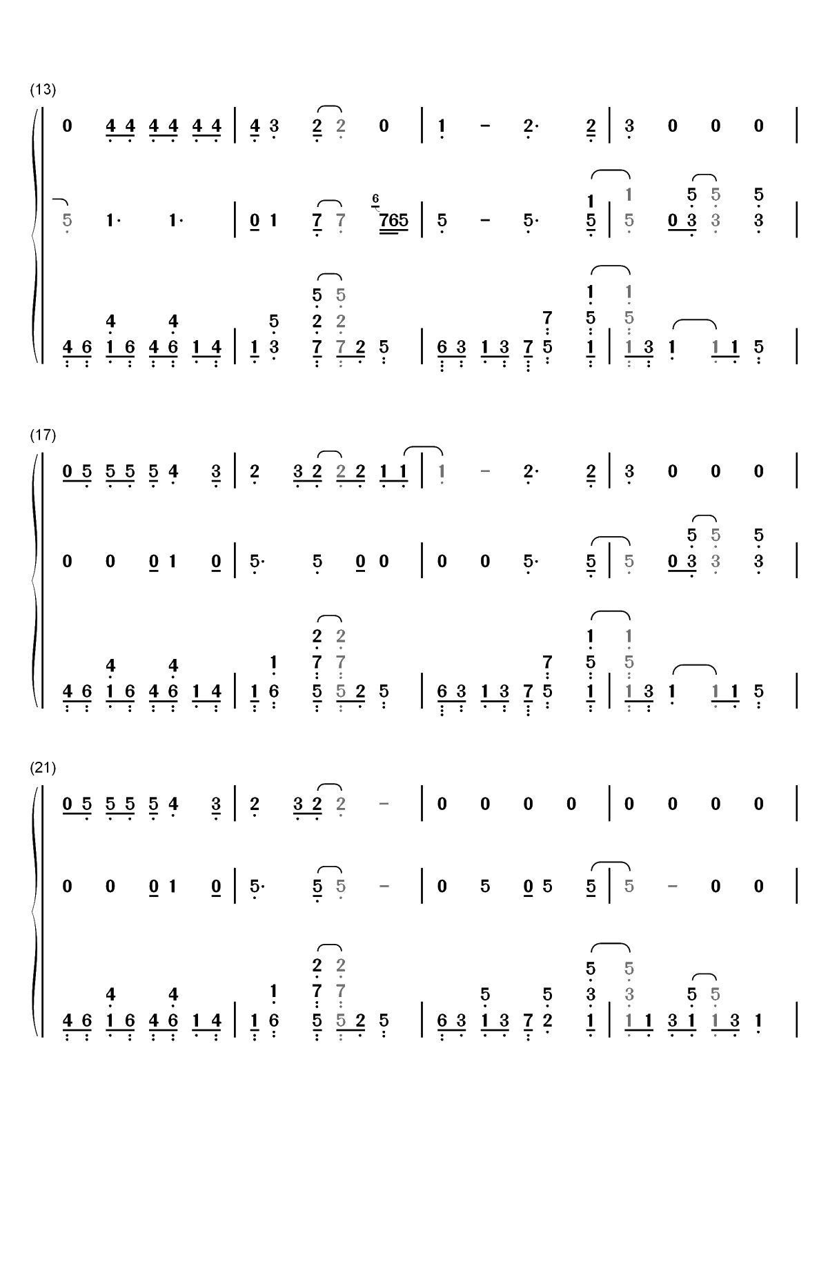 Shallow-一个明星的诞生OST双手简谱预览2
