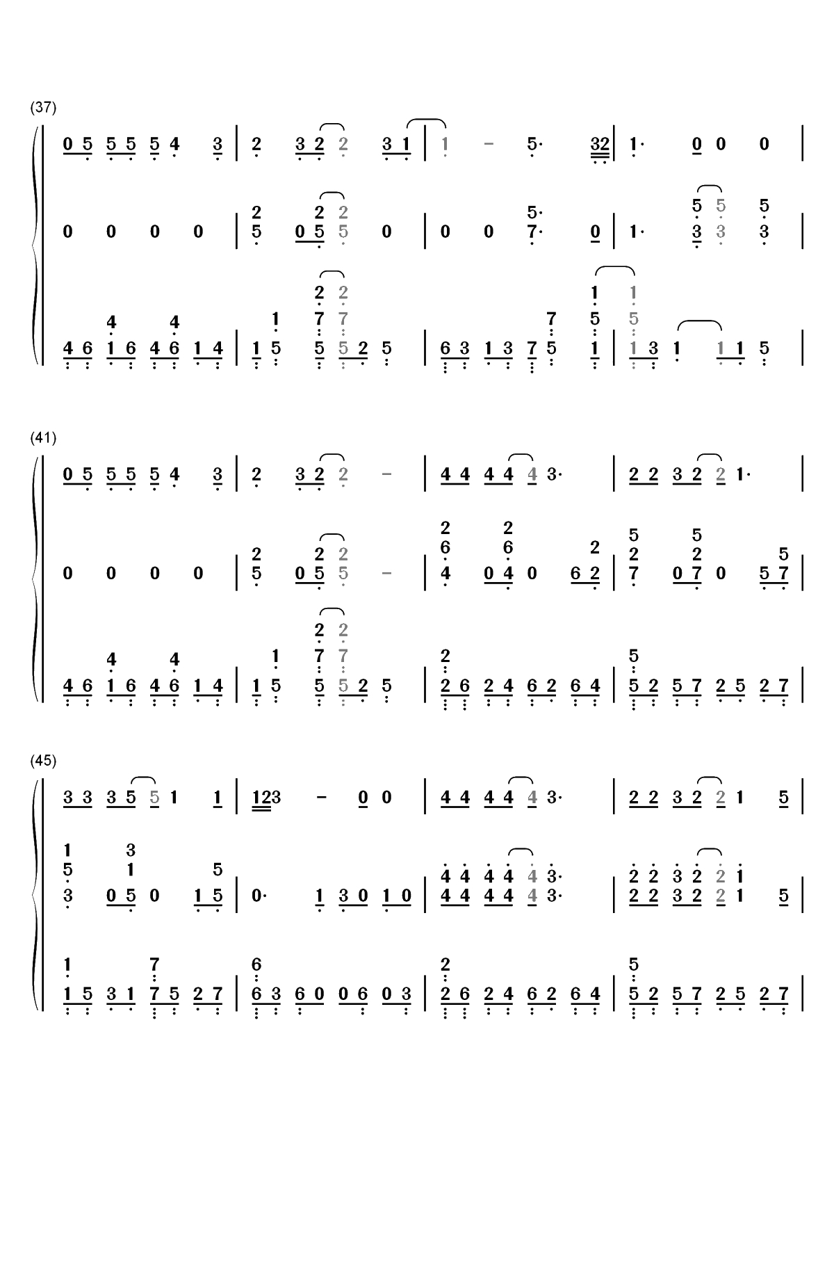 Shallow-一个明星的诞生OST双手简谱预览4