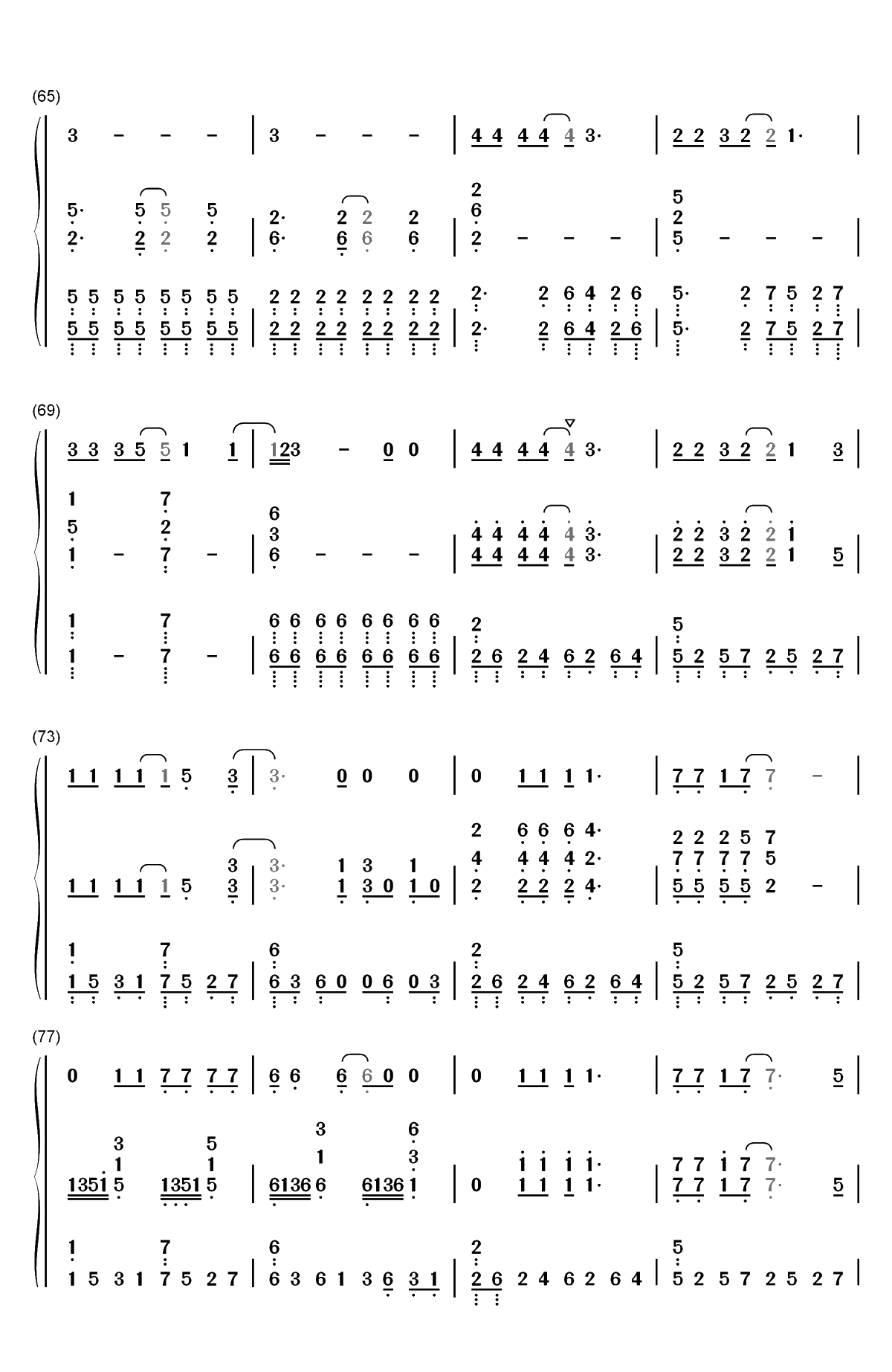 Shallow-一个明星的诞生OST双手简谱预览6