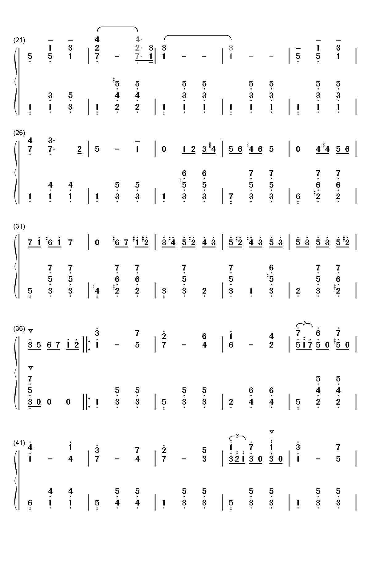 Waltz of the Flowers-花之圆舞曲双手简谱预览2