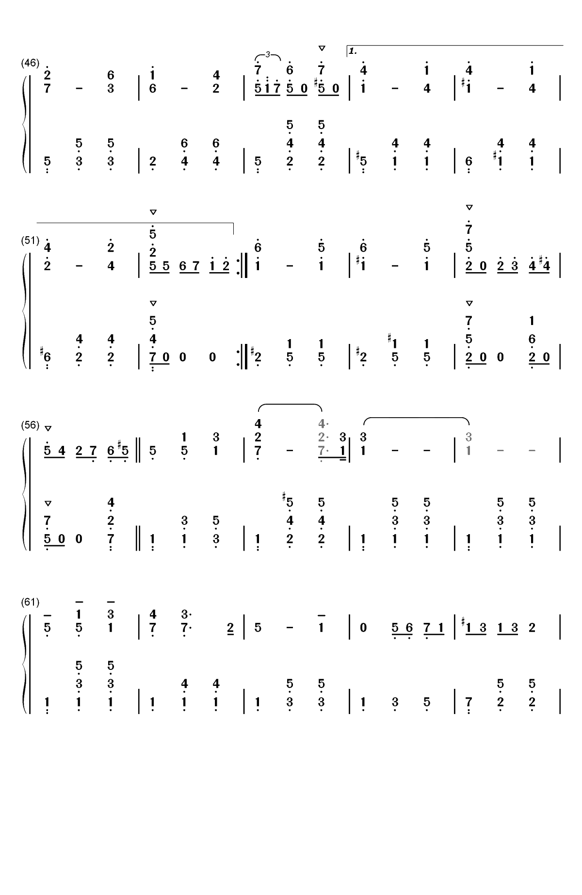 Waltz of the Flowers-花之圆舞曲双手简谱预览3