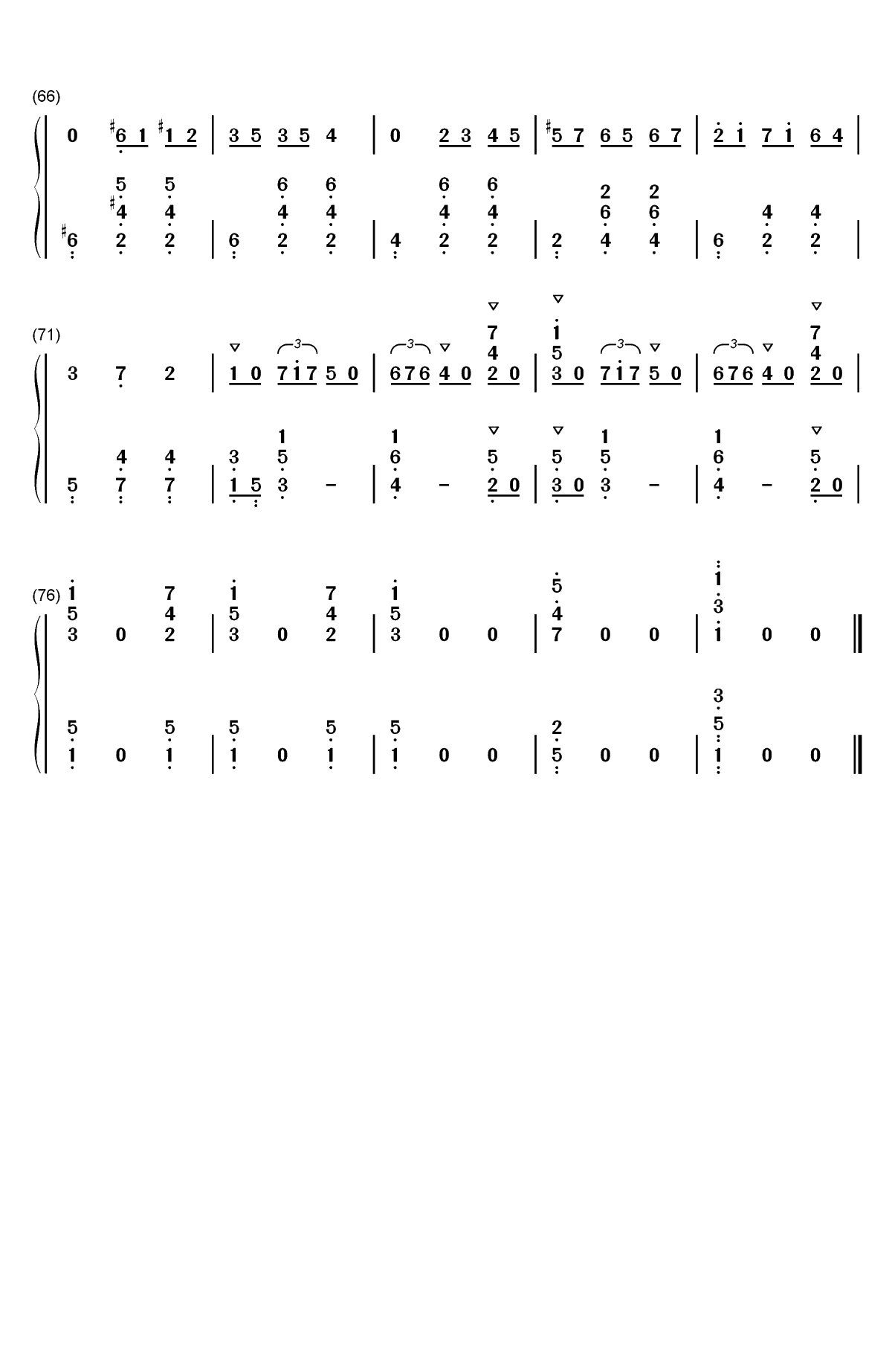 Waltz of the Flowers-花之圆舞曲双手简谱预览4