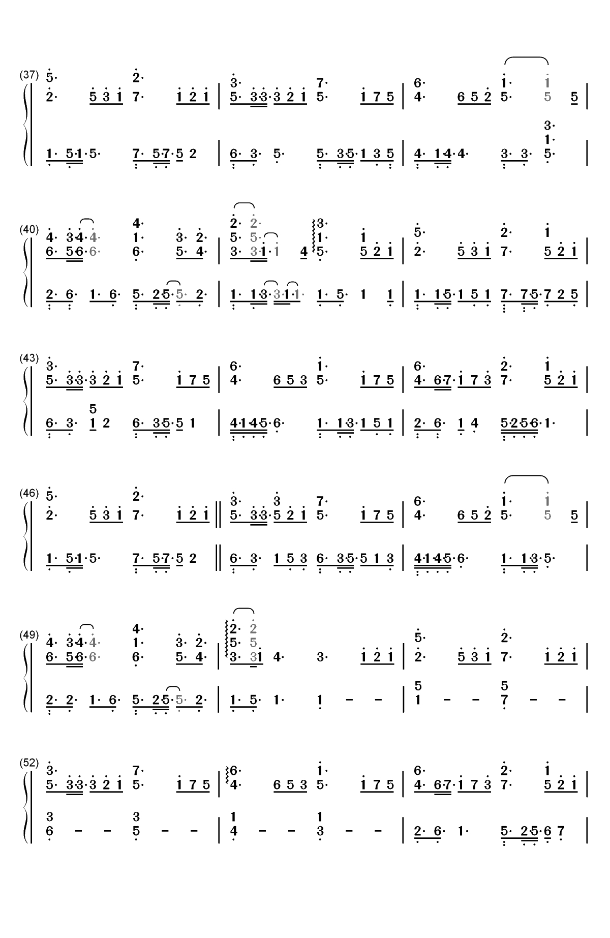 遥远的你-完整版-献给最初的暗恋双手简谱预览3