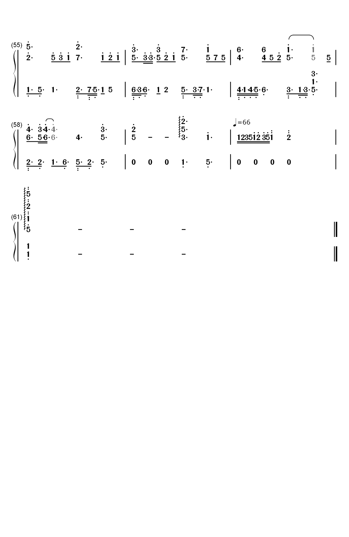 遥远的你-完整版-献给最初的暗恋双手简谱预览4