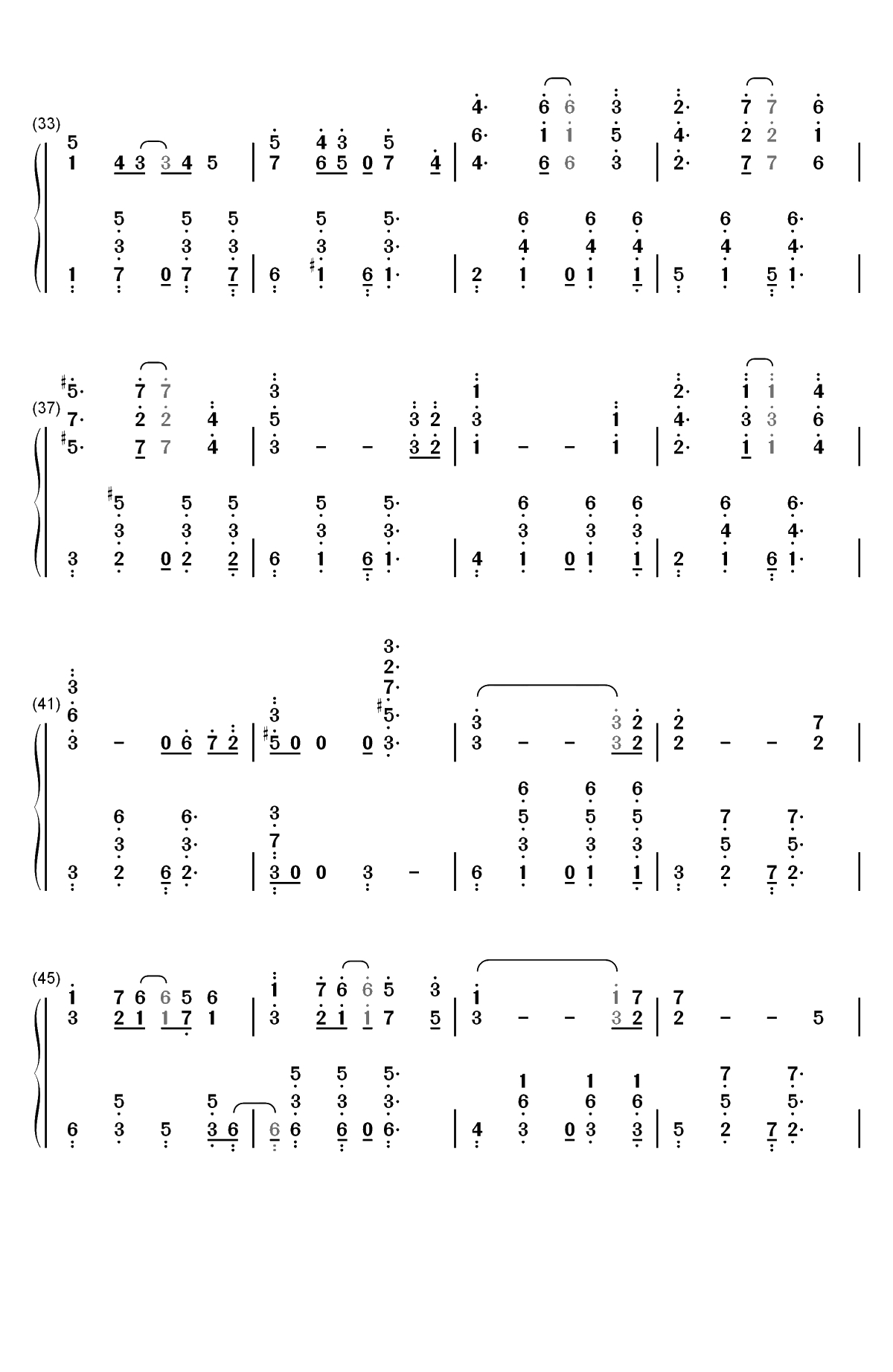 疾风-新喜剧之王主题曲双手简谱预览3