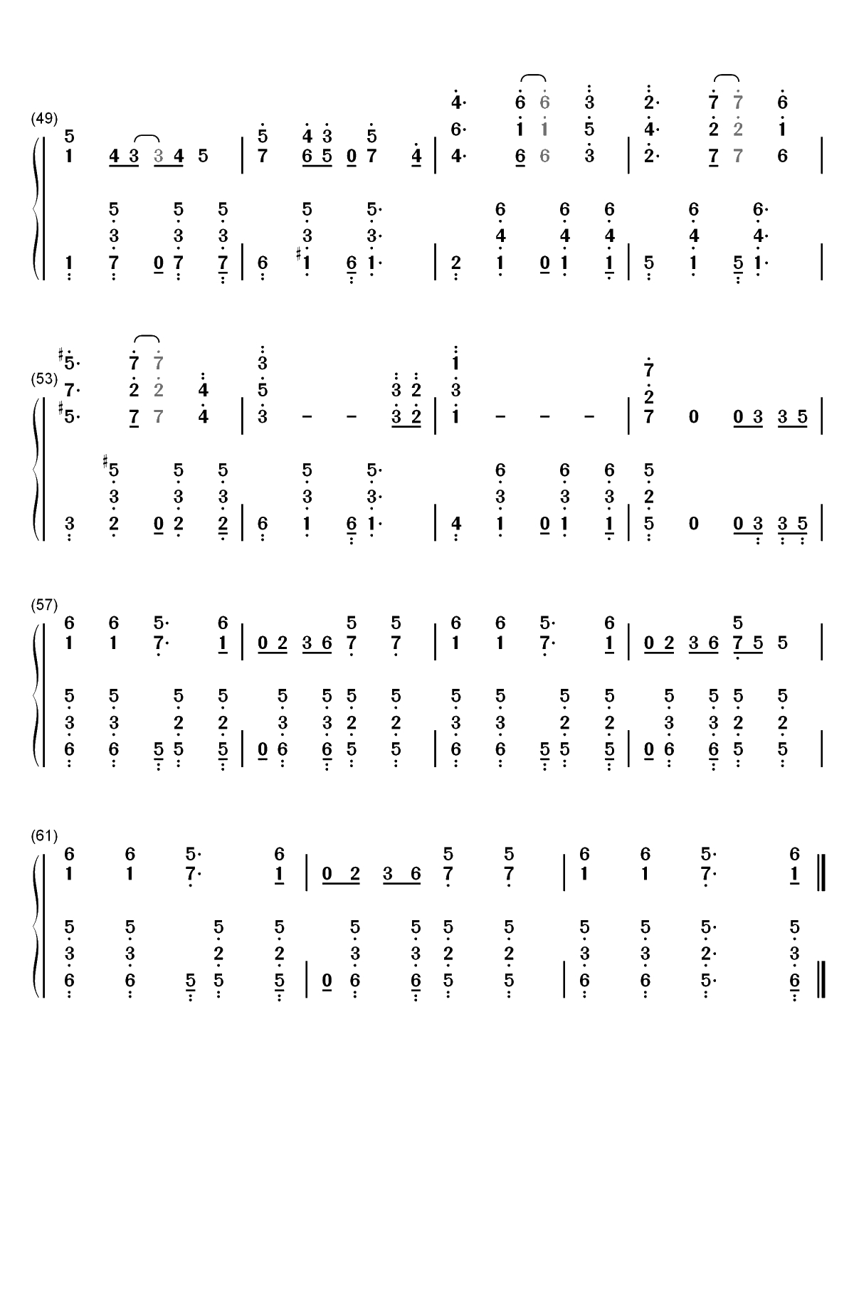 疾风-新喜剧之王主题曲双手简谱预览4