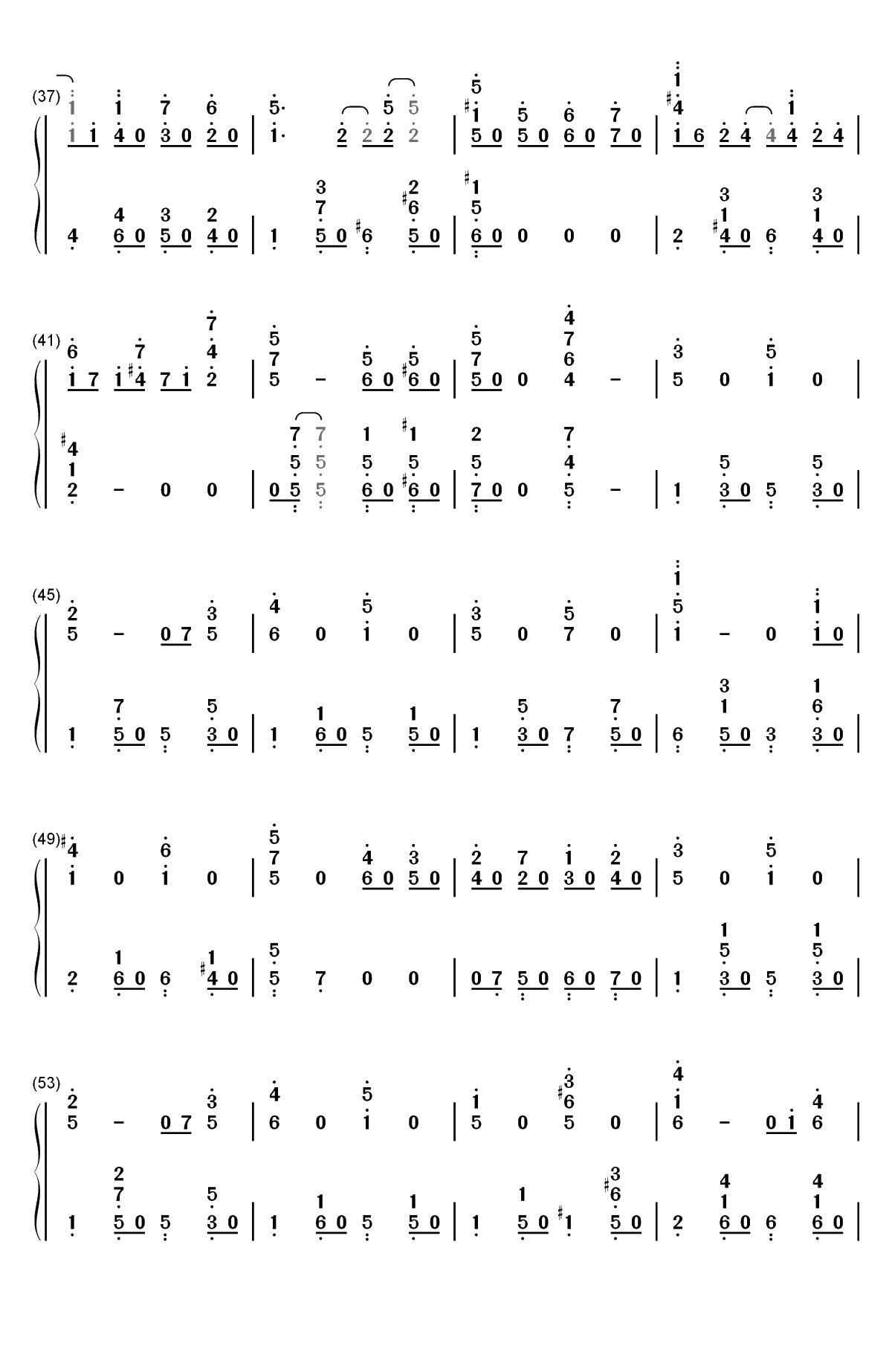 Friend-押尾光太郎双手简谱预览3